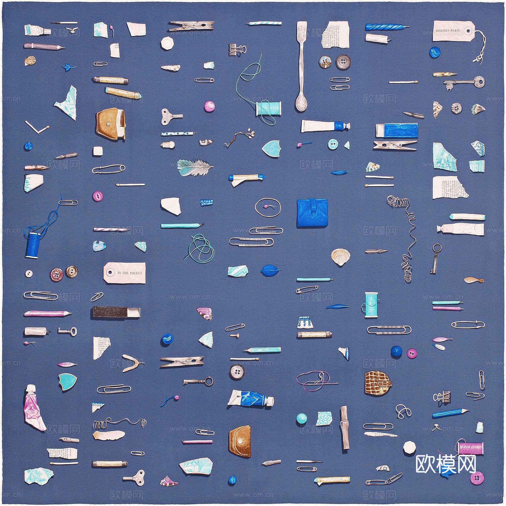 国外高端丝巾面料印花图案146下载