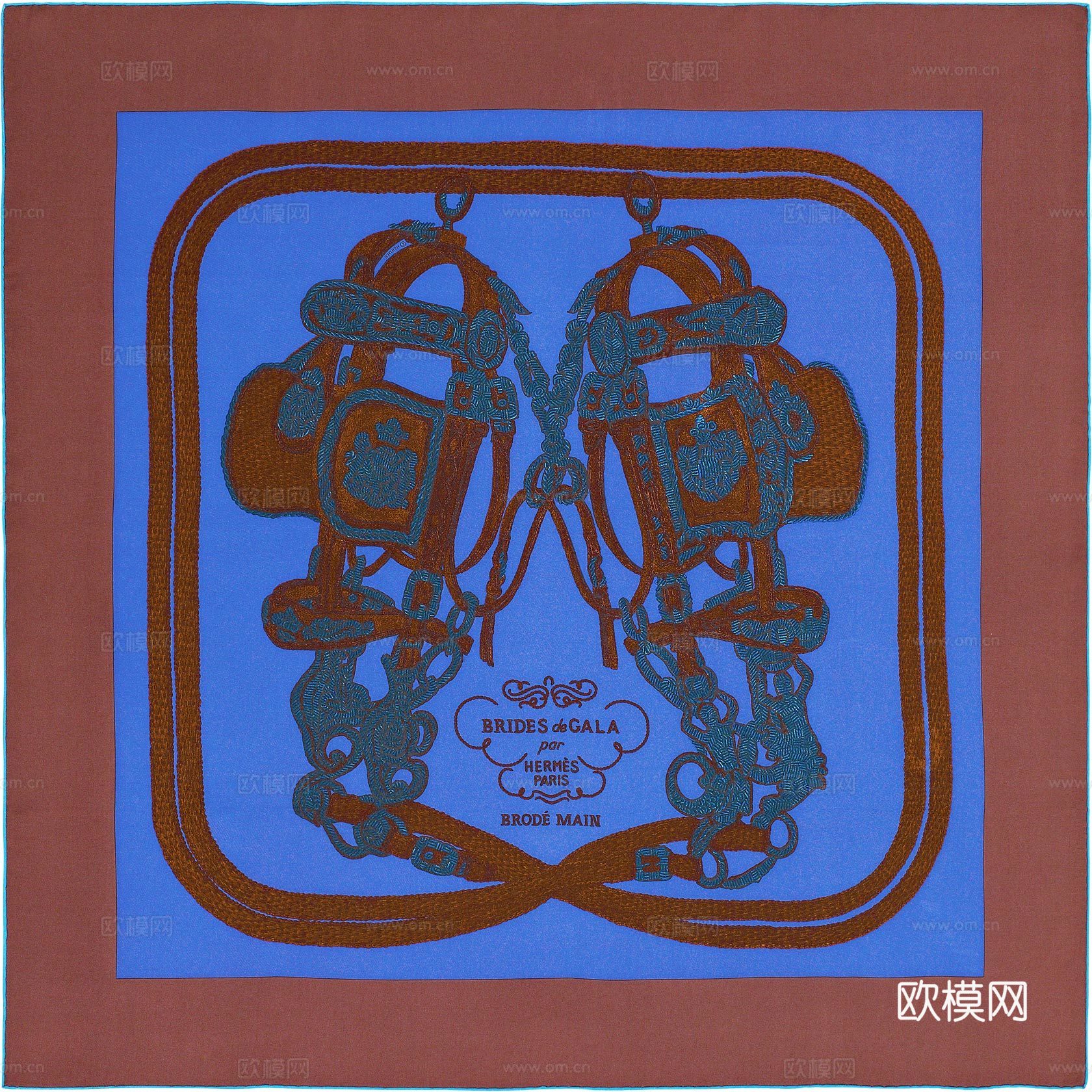 国外高端丝巾面料印花图案181