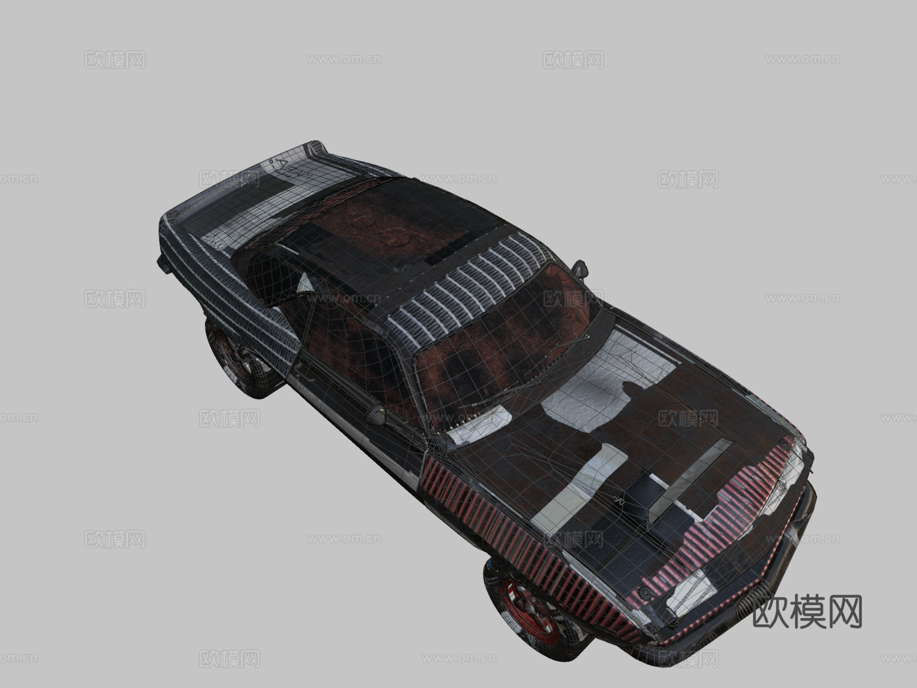 肌肉车 王牌拉法托3d模型下载（渲染图2）