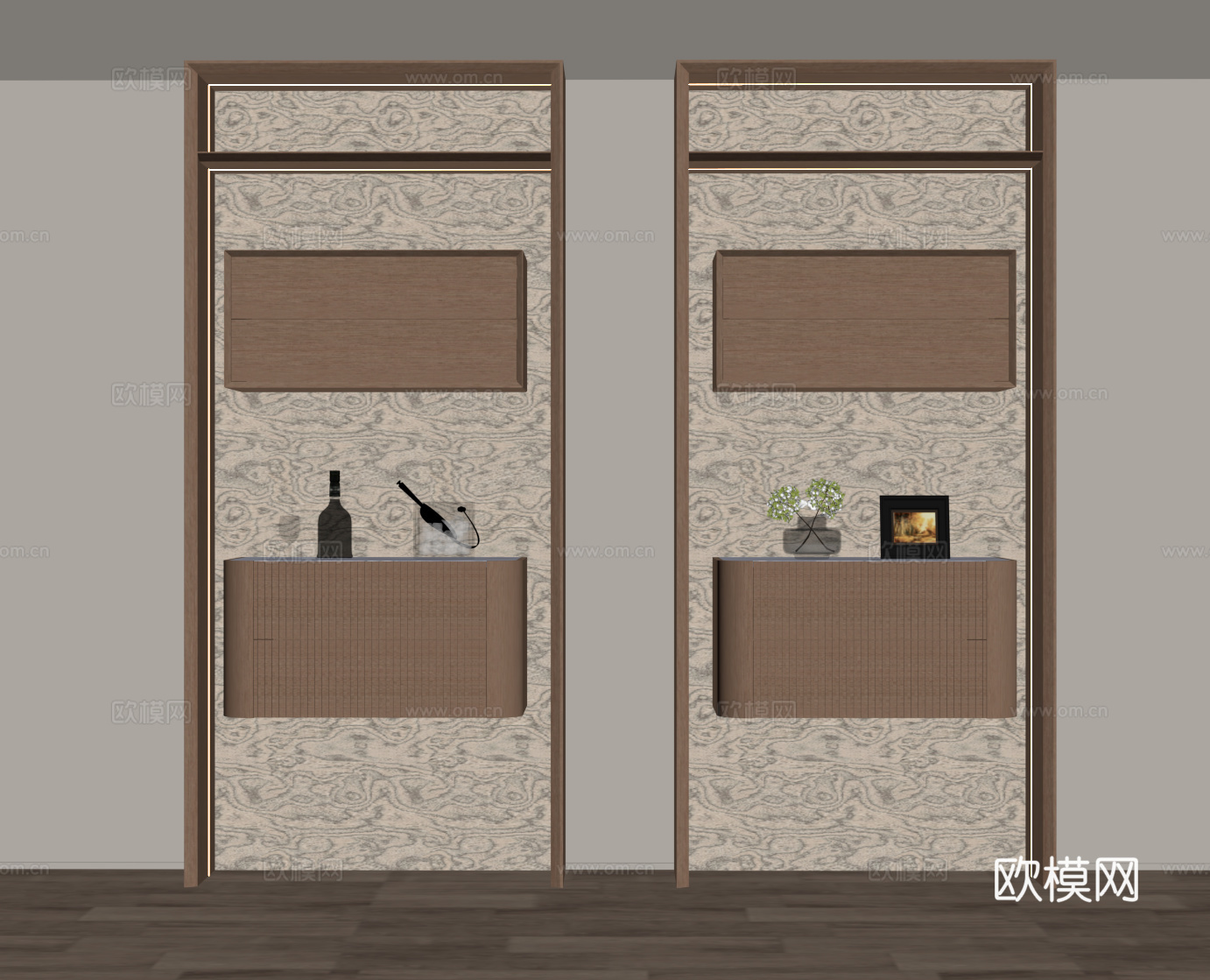 现代意式酒柜su模型