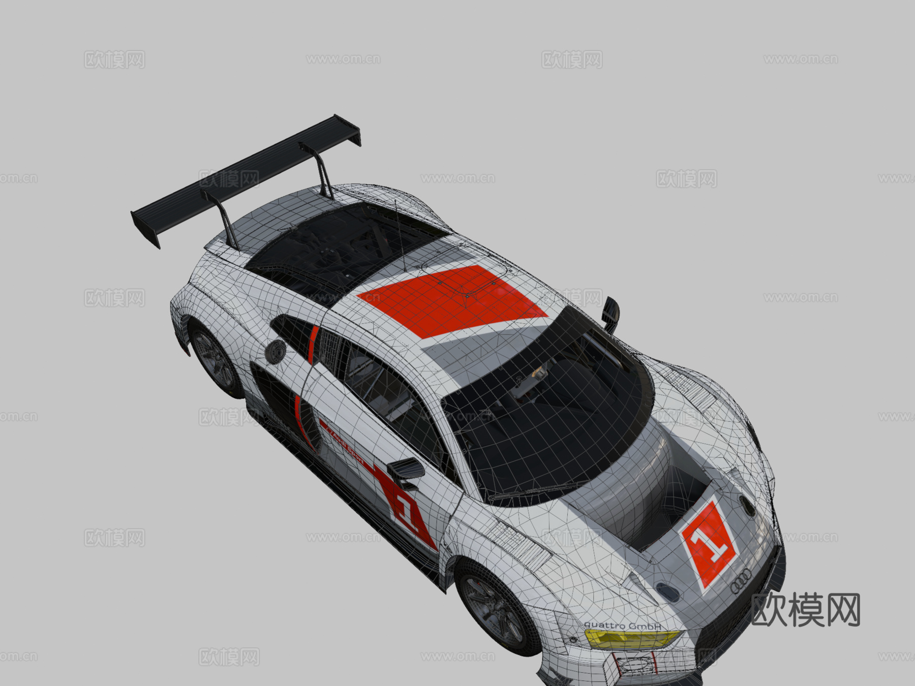 AC  奥迪R8 Lms 20163d模型3d模型下载（渲染图2）