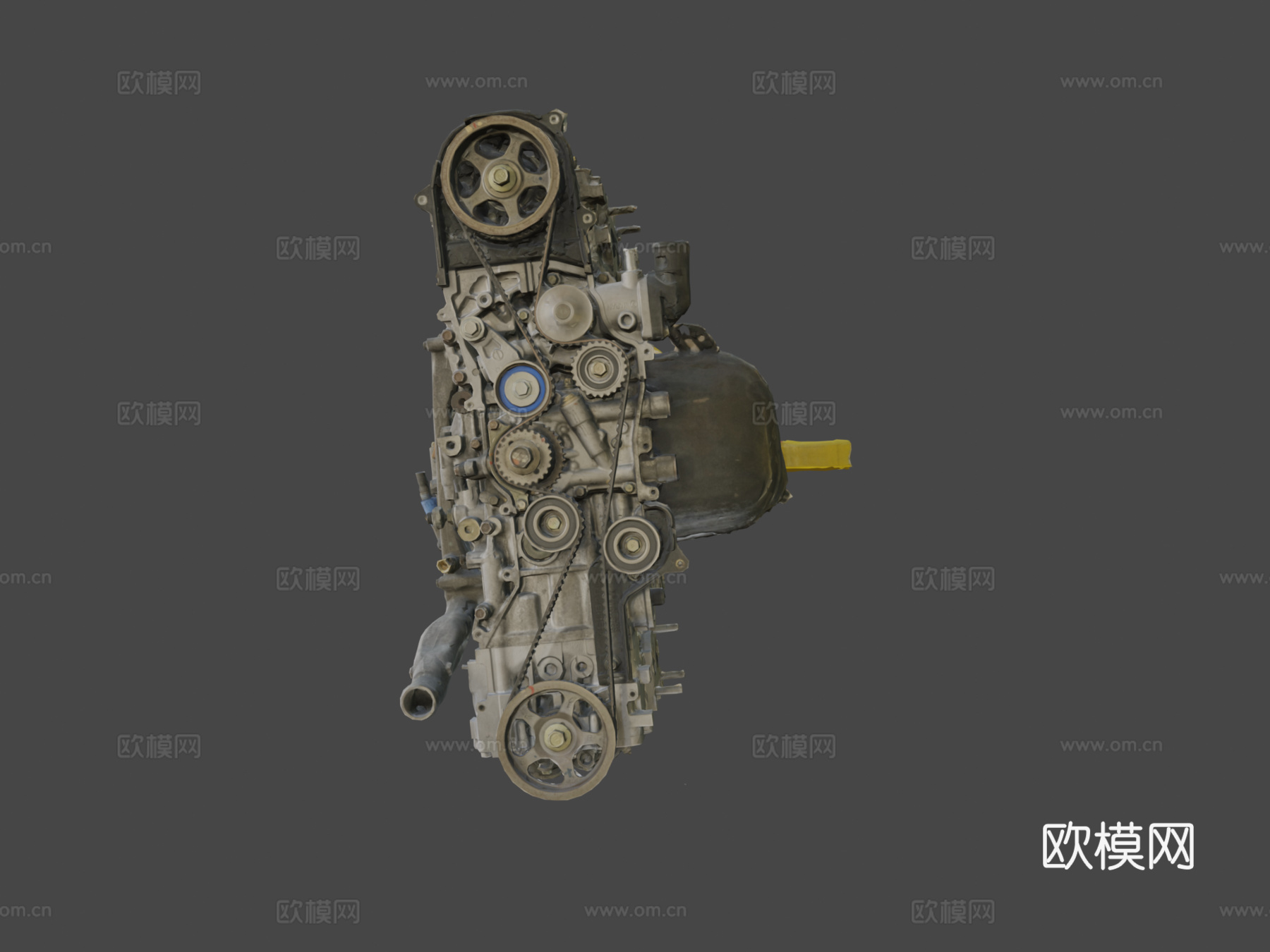 斯巴鲁傲虎发动机长缸体3d模型下载（渲染图5）