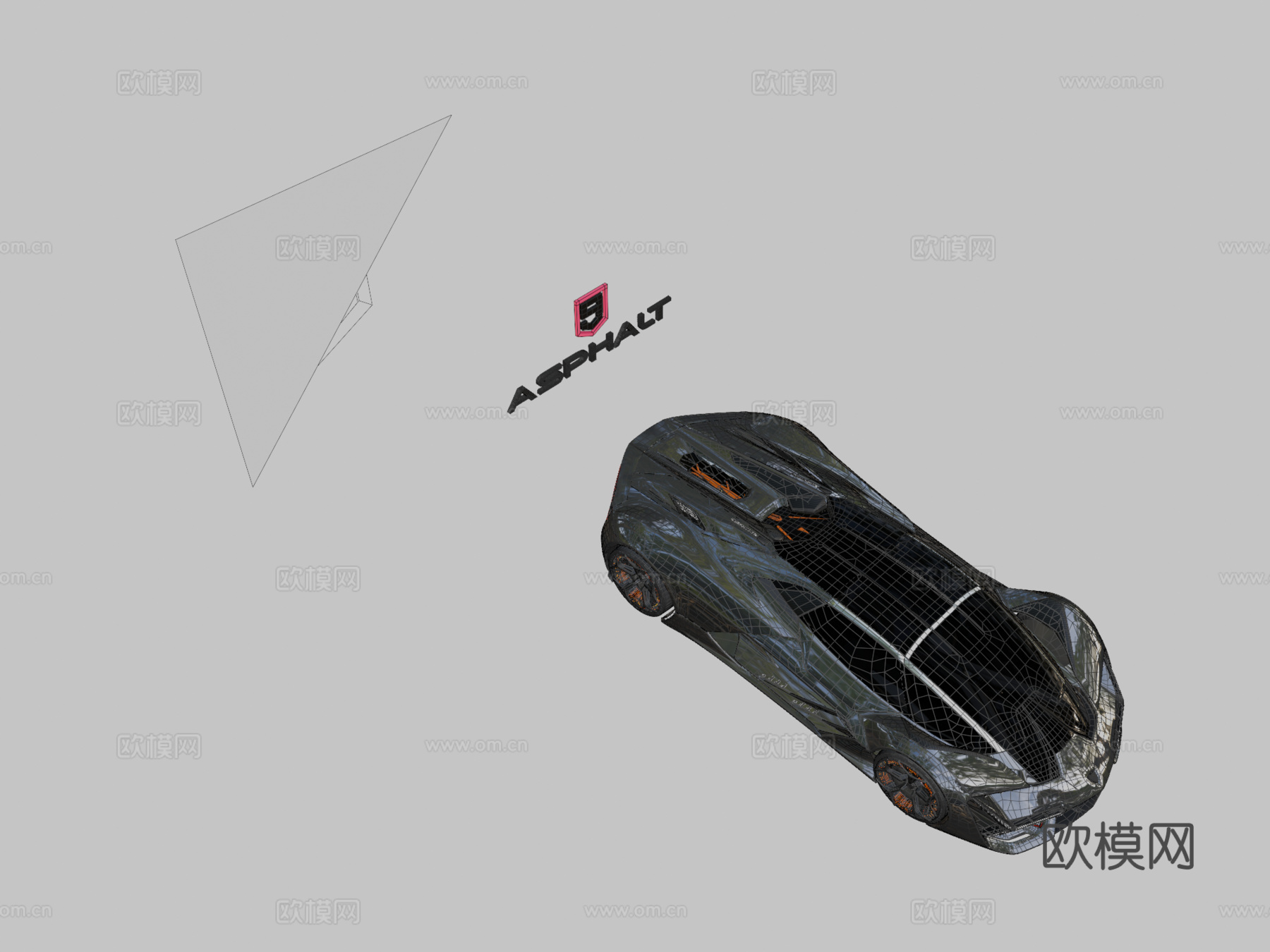 狂野飙车9  兰博基尼Terzo Millennio3d模型下载（渲染图2）