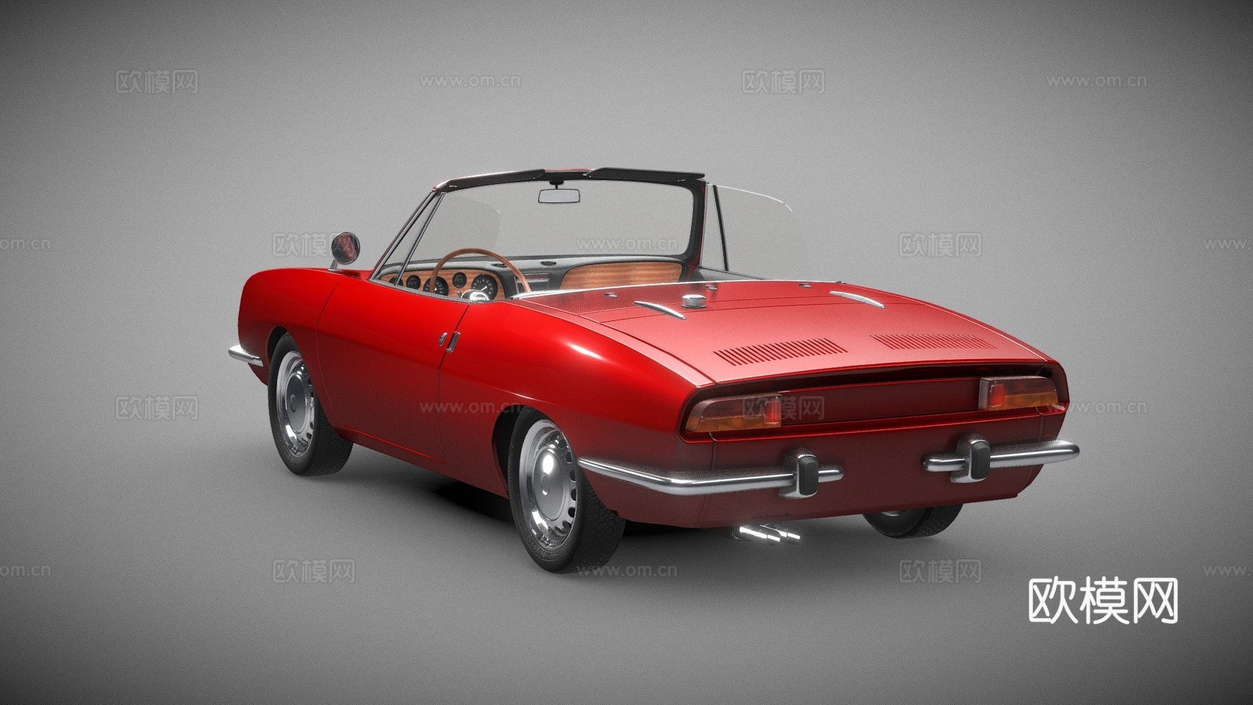 菲亚特 850 蜘蛛3d模型下载（渲染图1）