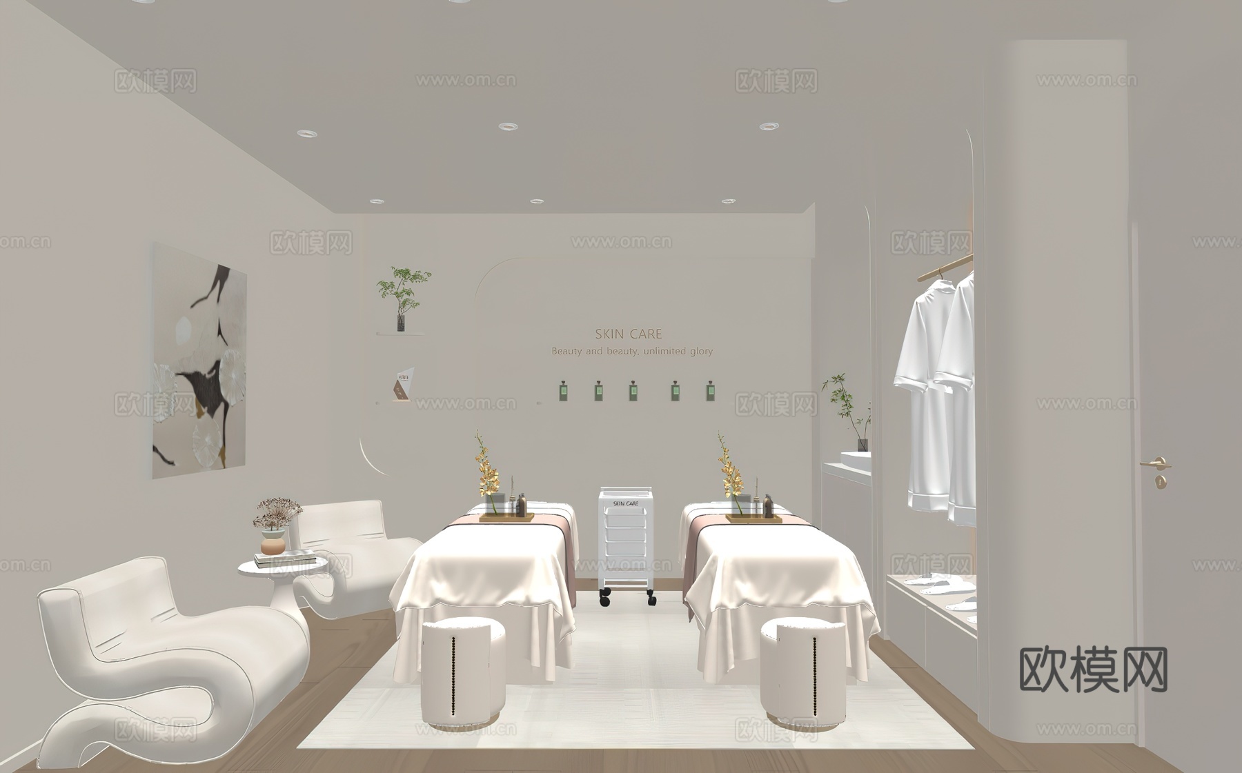 美容院包间   美容院SPA  美容院设计su模型