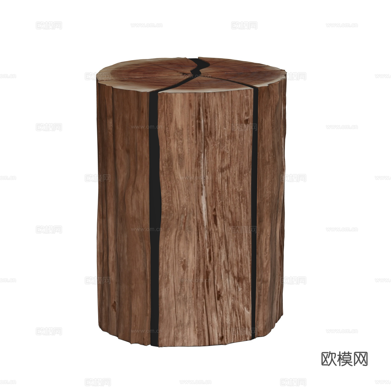 原木角几 侘寂风角几 圆柱角几 原木矮凳 原木换鞋凳01su模型