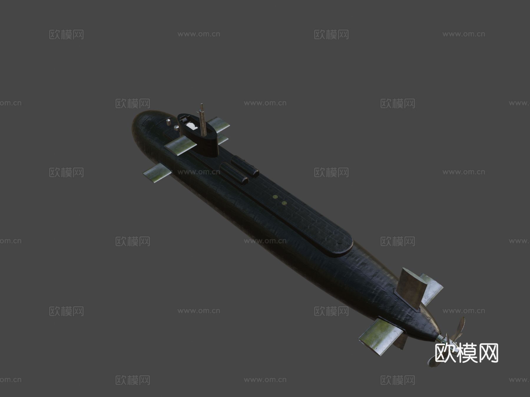 潜艇3d模型下载（渲染图6）