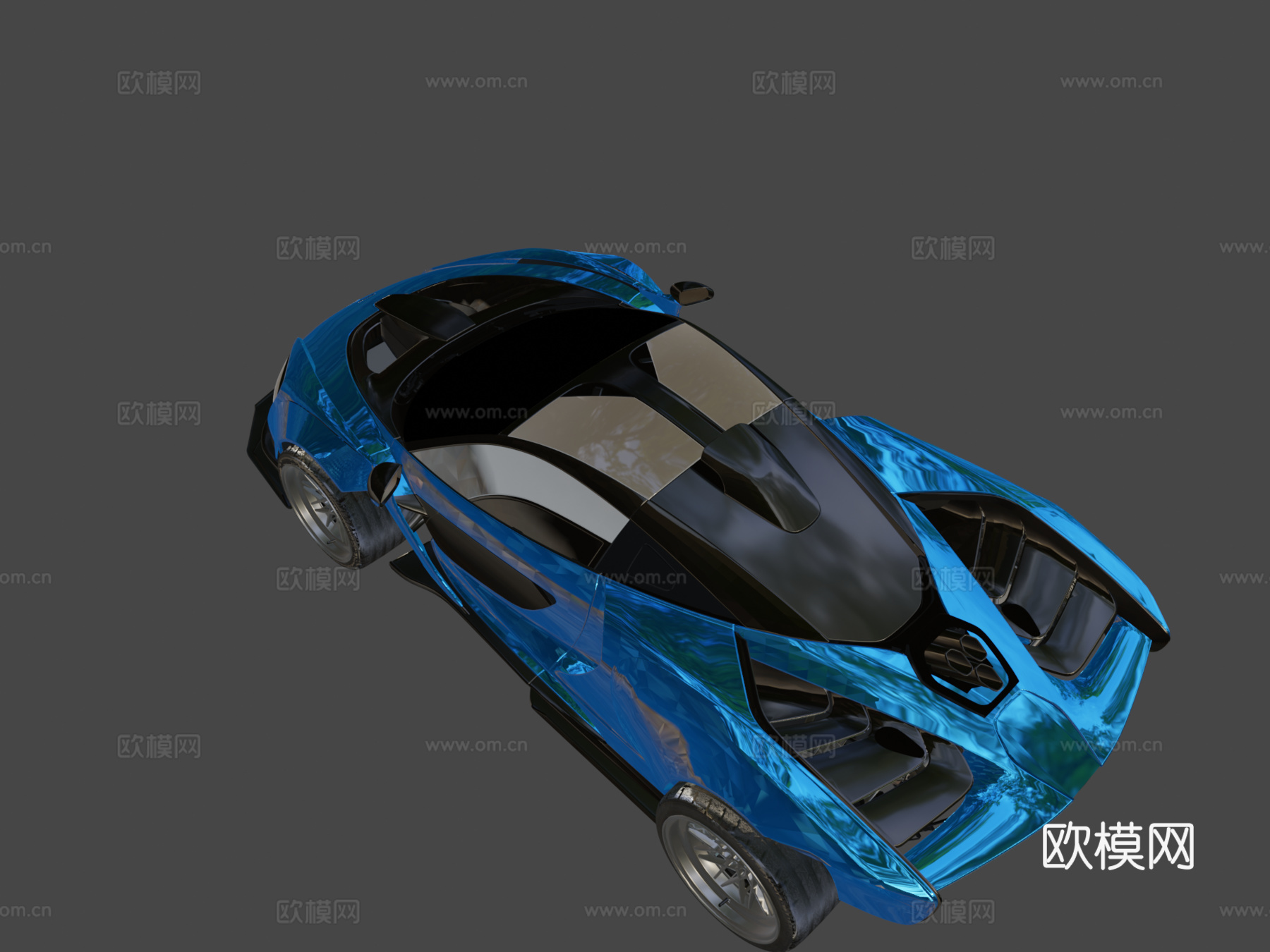 英尺迈凯伦塞纳Crxw宽体套件3d模型下载（渲染图8）