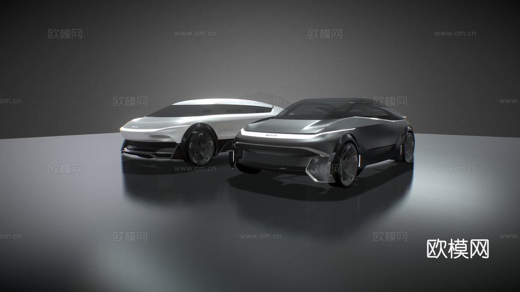 比亚迪  阴阳概念3d模型下载（渲染图1）