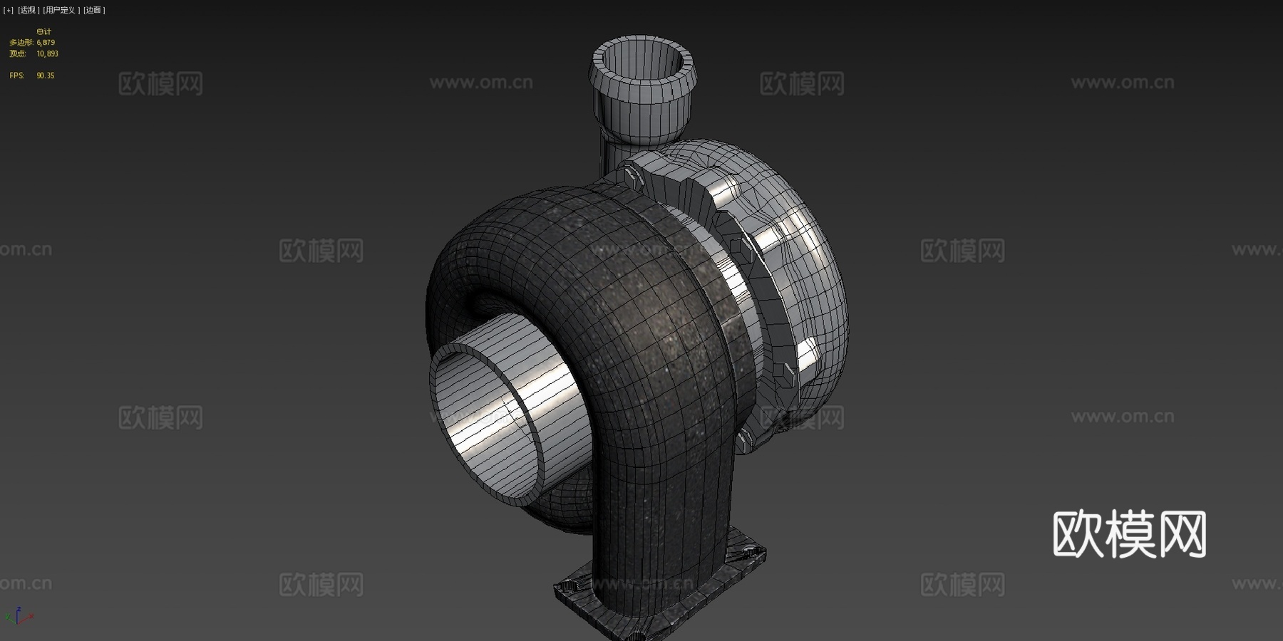 基础涡轮增压器3d模型下载（渲染图4）