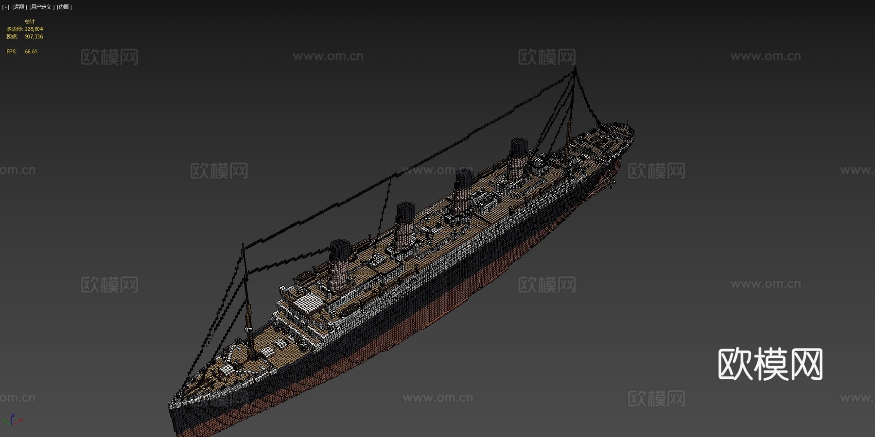 我的世界 RMS 泰坦尼克号 1 13d模型下载（渲染图4）