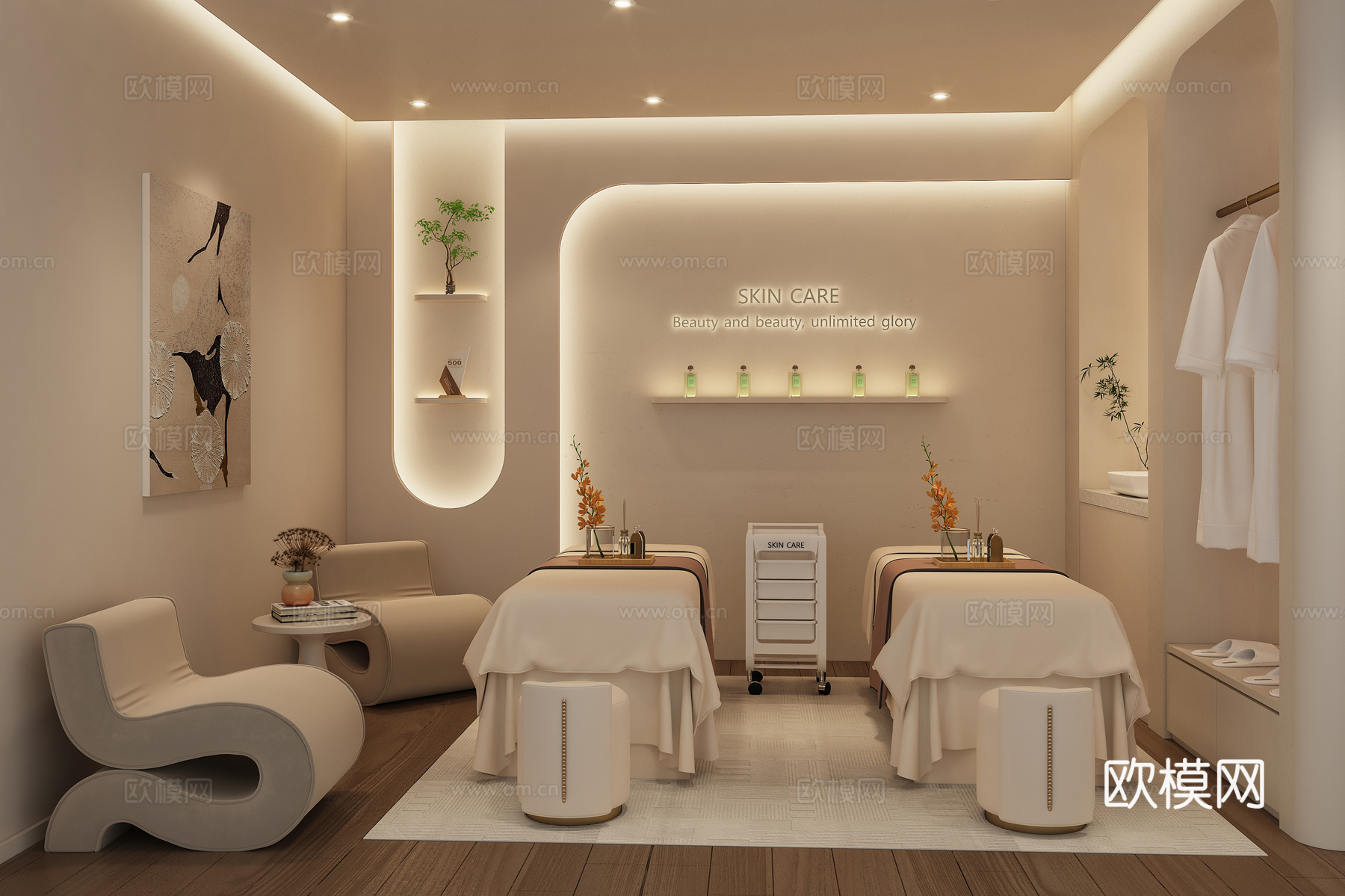 美容院包间   美容院SPA  美容院设计su模型