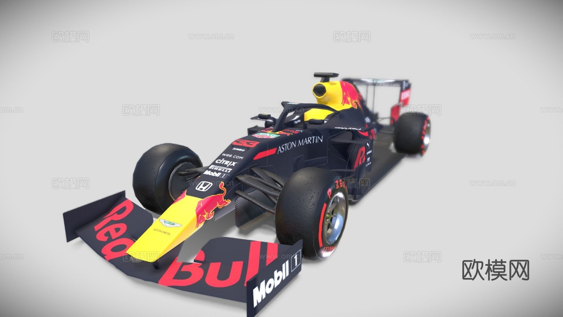 红牛赛车3d模型下载（渲染图1）