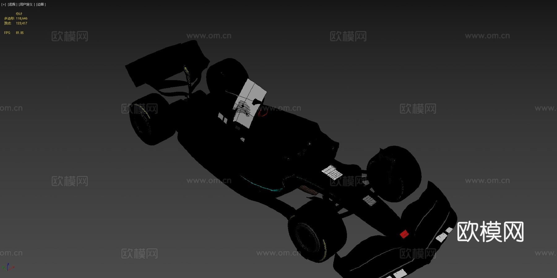 梅赛德斯F1 W143d模型下载（渲染图4）
