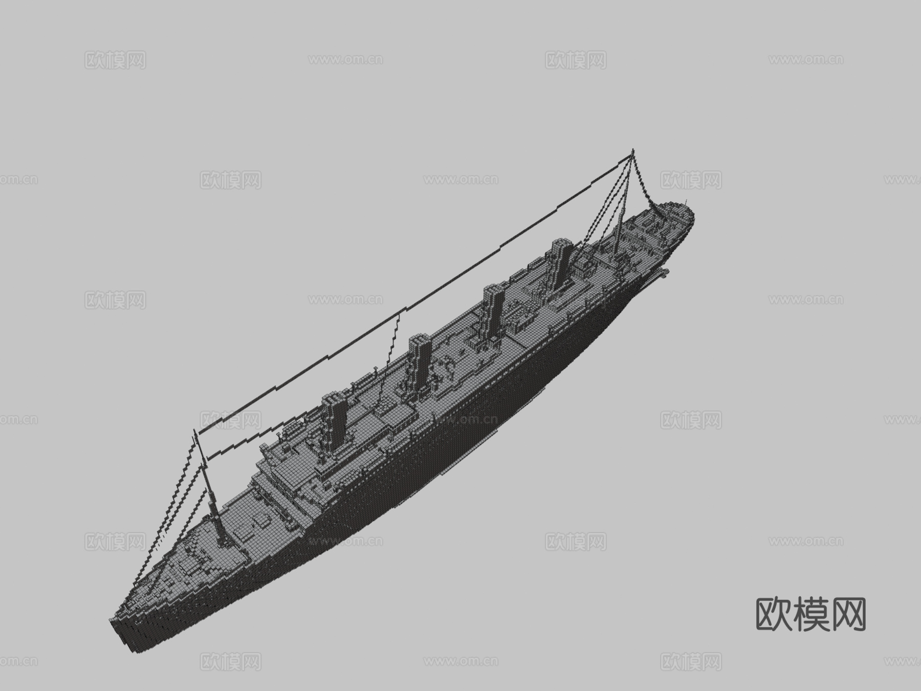 我的世界 RMS 泰坦尼克号 1 13d模型下载（渲染图3）