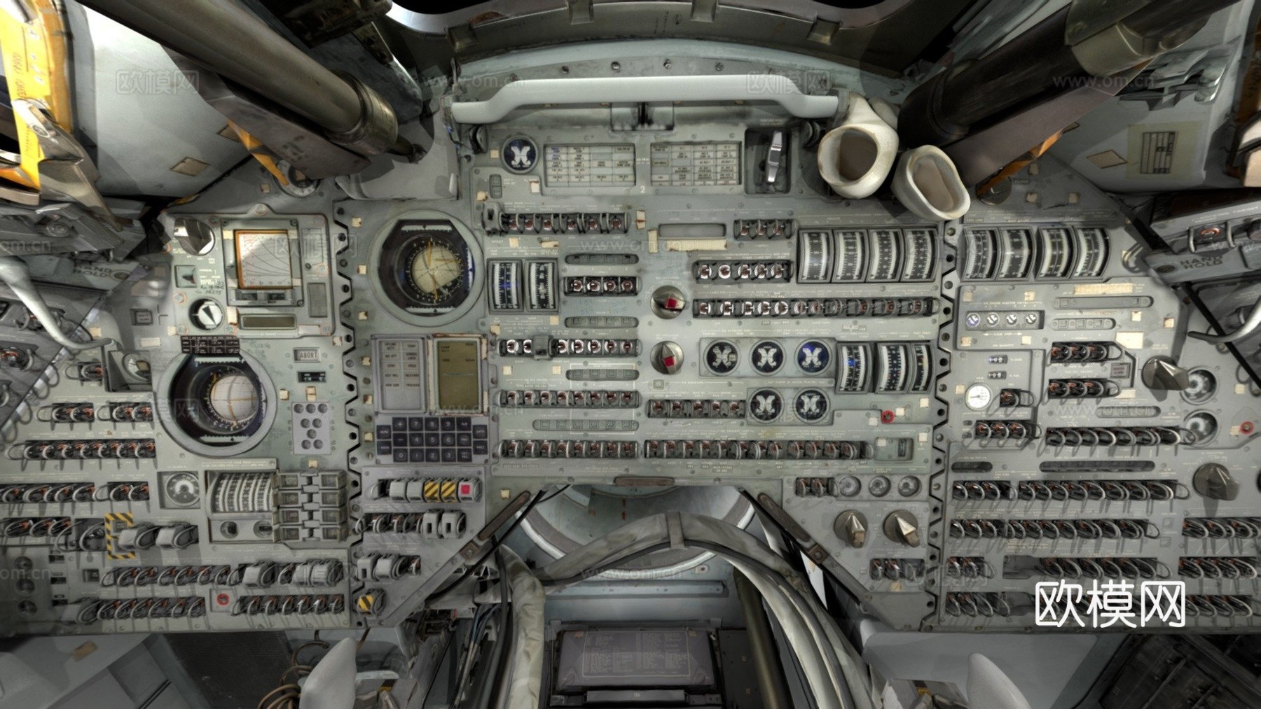 阿波罗指令舱内部球体投影3d模型下载（渲染图1）