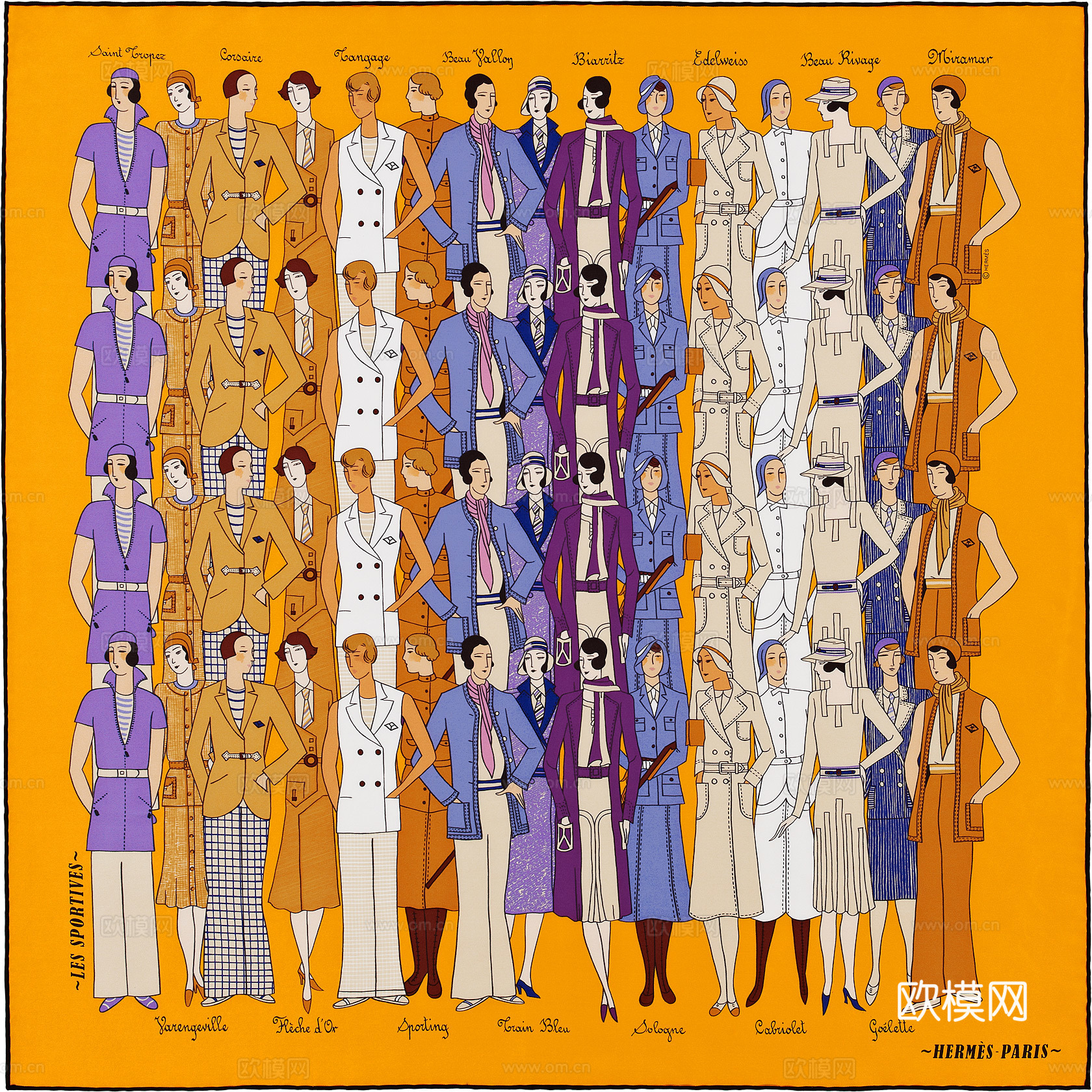 国外高端丝巾面料印花图案1202下载