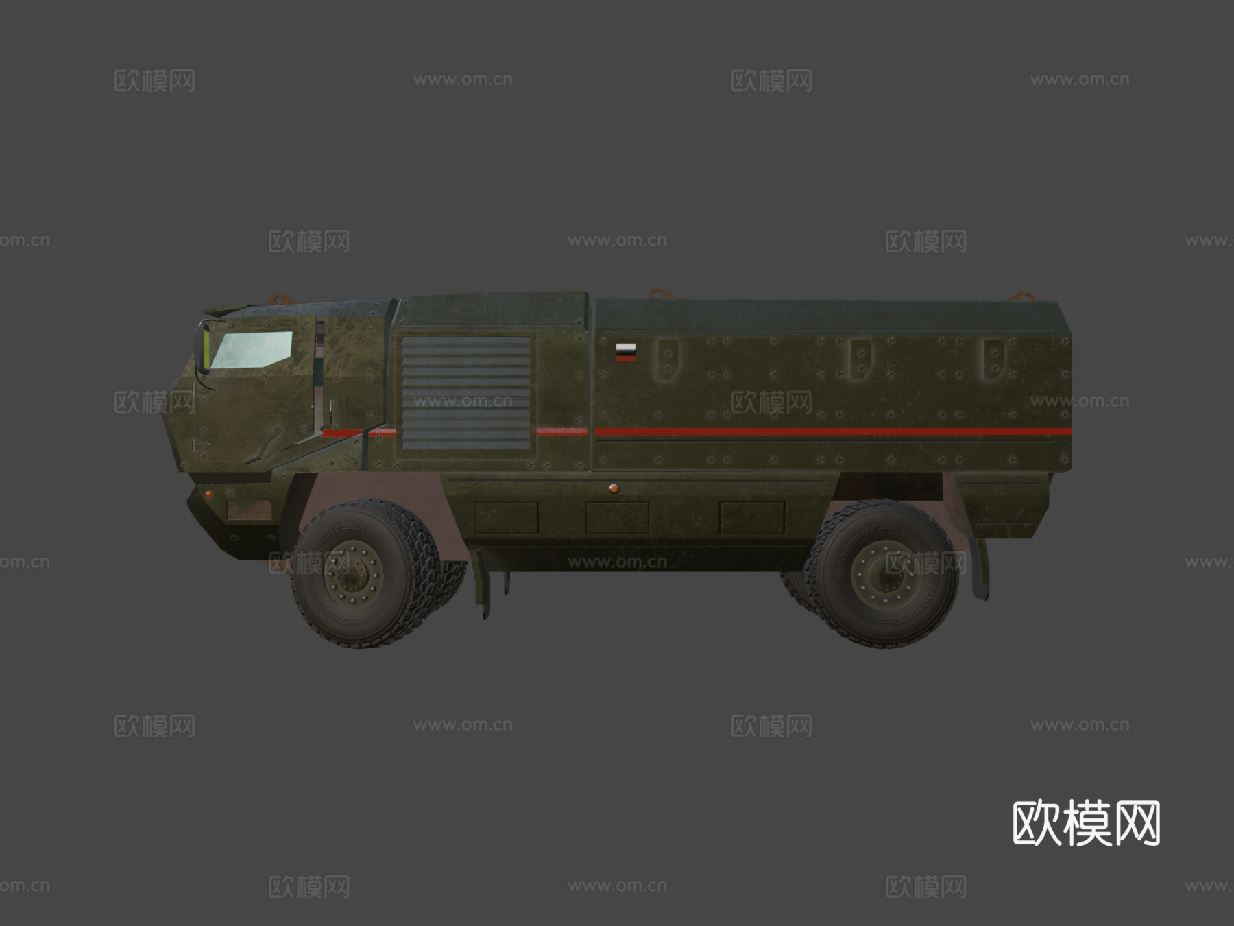 卡玛斯 台风 水牛 PBR3d模型下载（渲染图6）