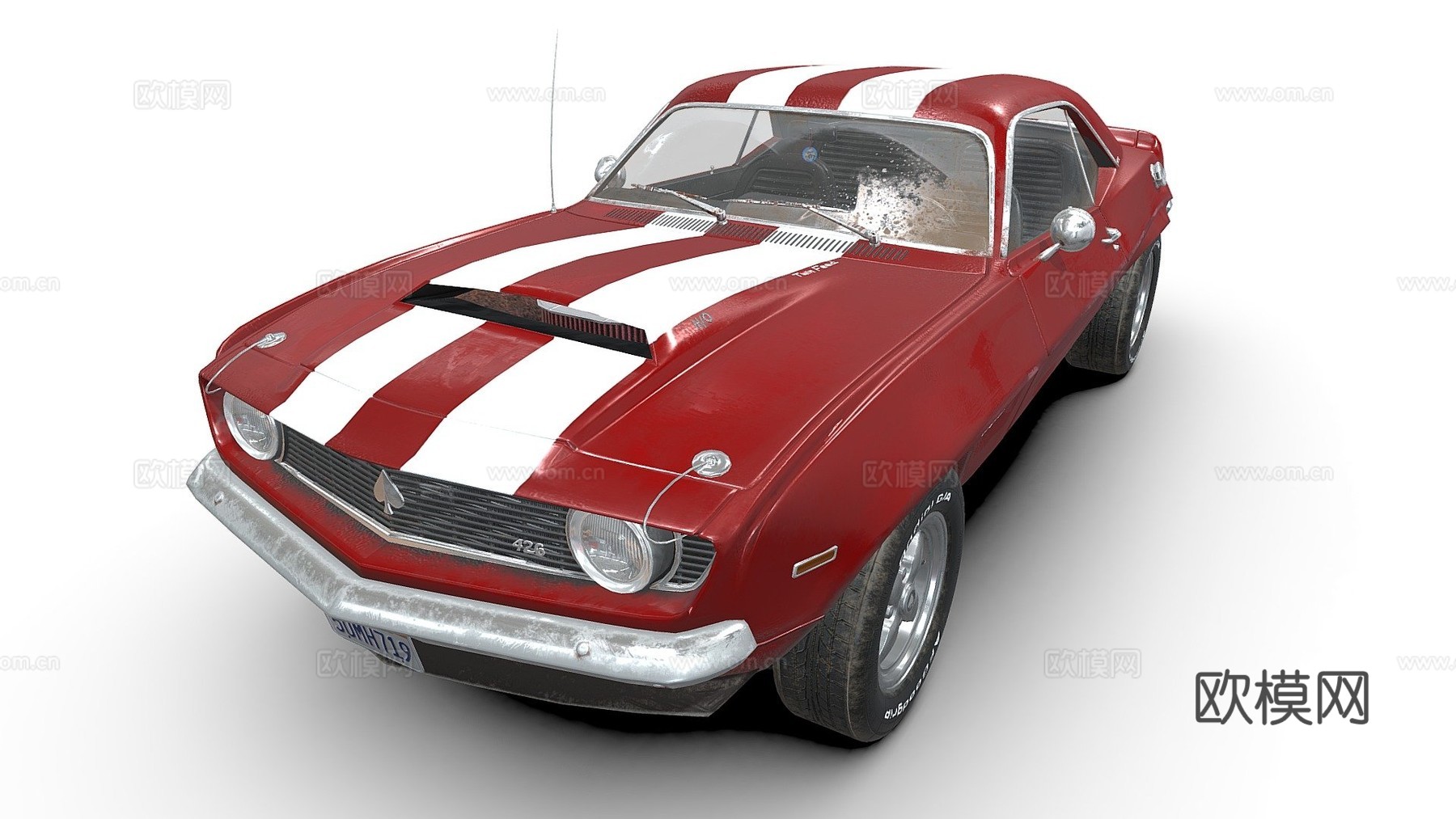 肌肉车 王牌拉法托3d模型下载（渲染图1）