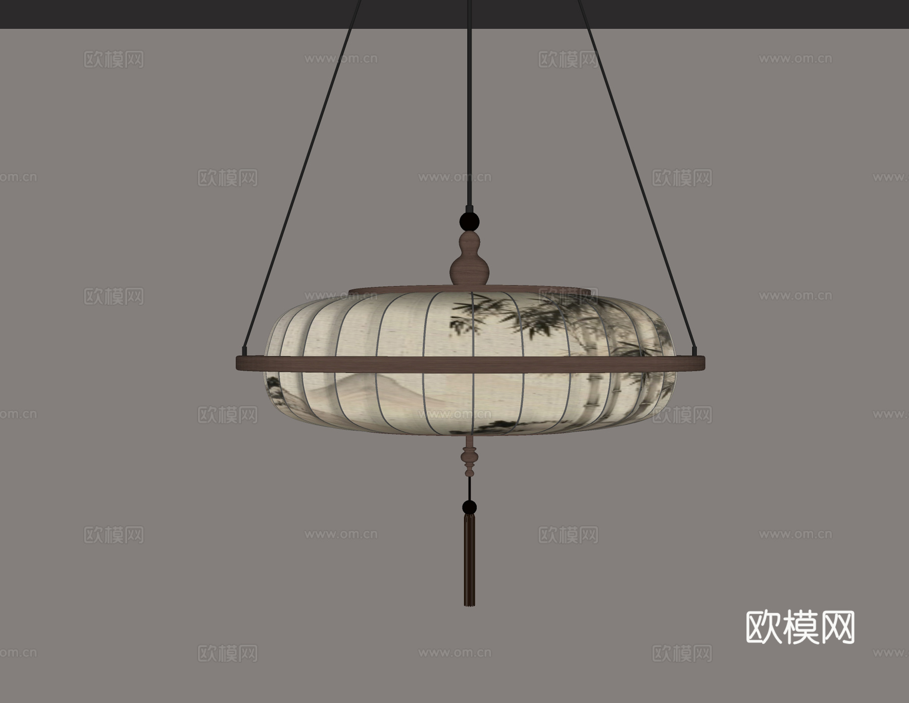 新中式吊灯 餐厅吊灯 茶室吊灯su模型