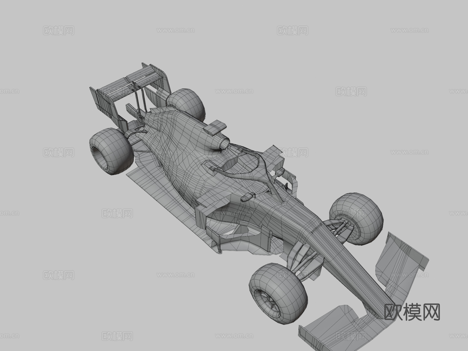 红牛赛车3d模型下载（渲染图3）