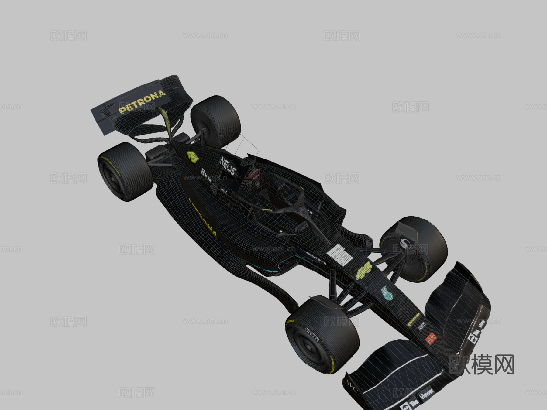 梅赛德斯F1 W143d模型下载（渲染图2）