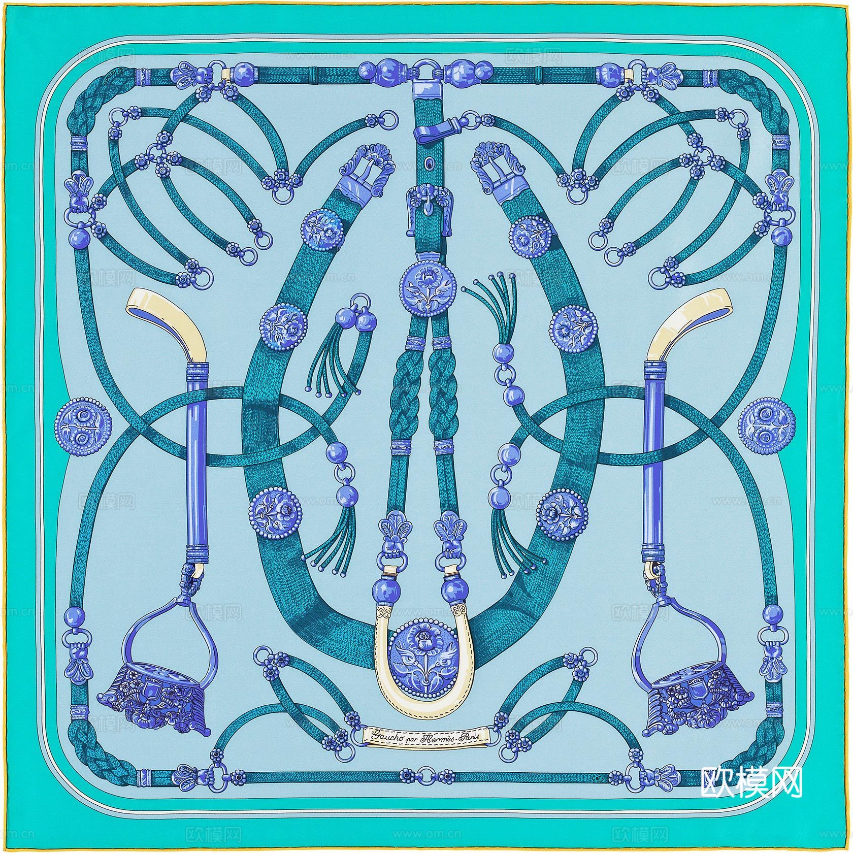 国外高端丝巾面料印花图案1188下载
