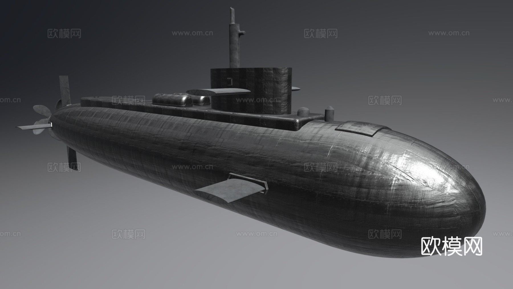 潜艇3d模型下载（渲染图1）
