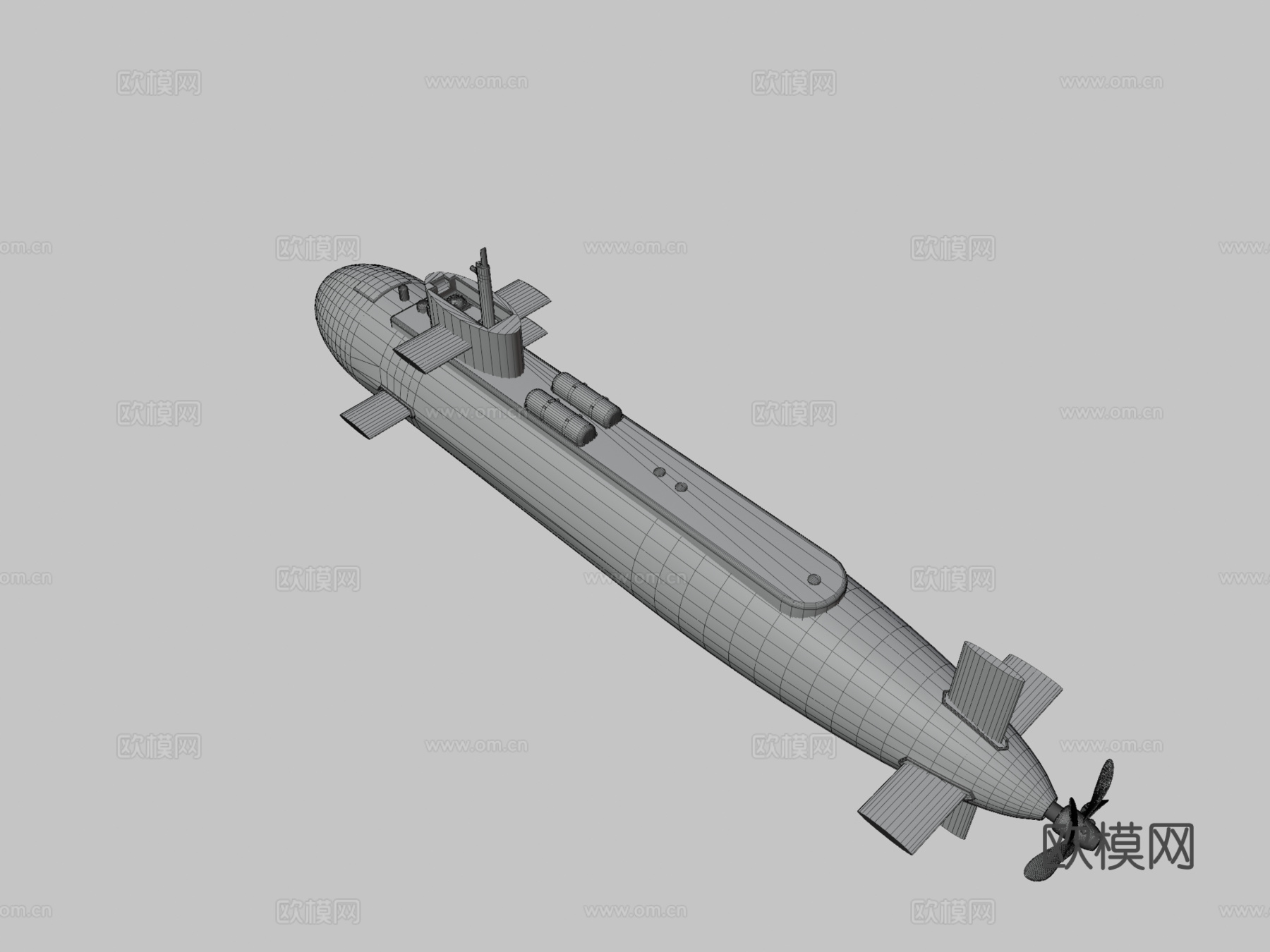 潜艇3d模型下载（渲染图3）