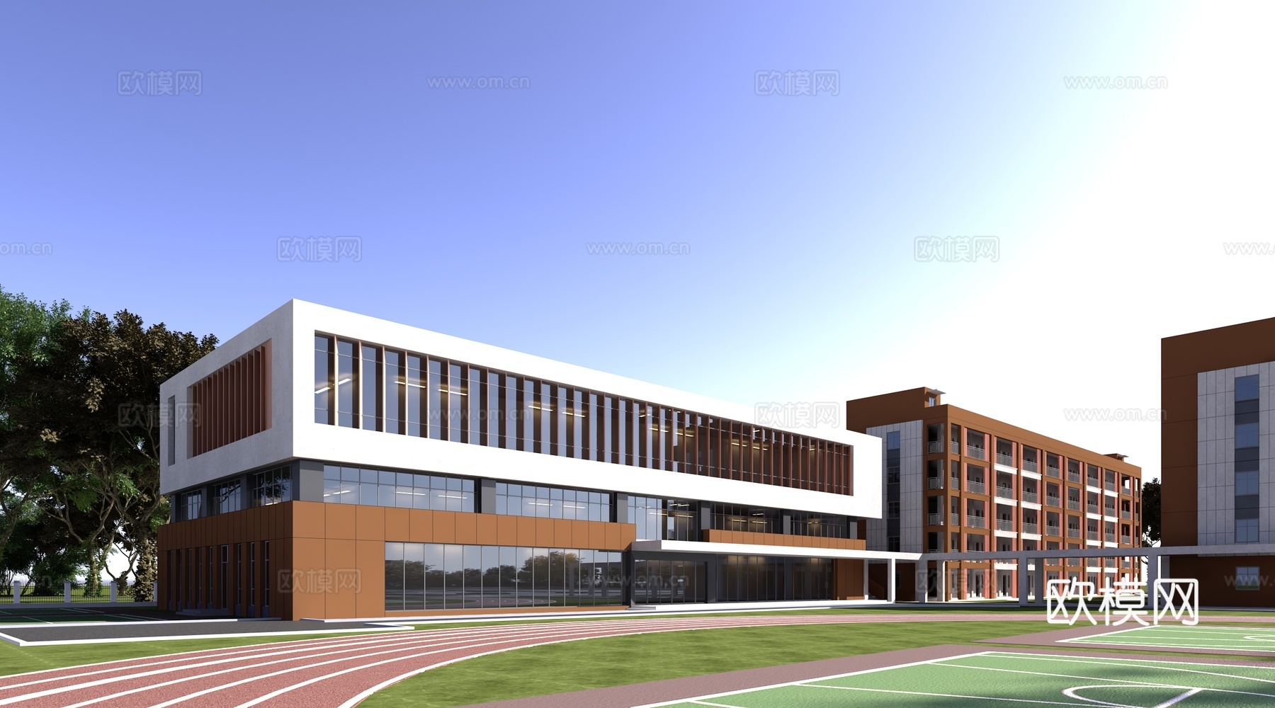 现代体育馆 图书馆3d模型下载