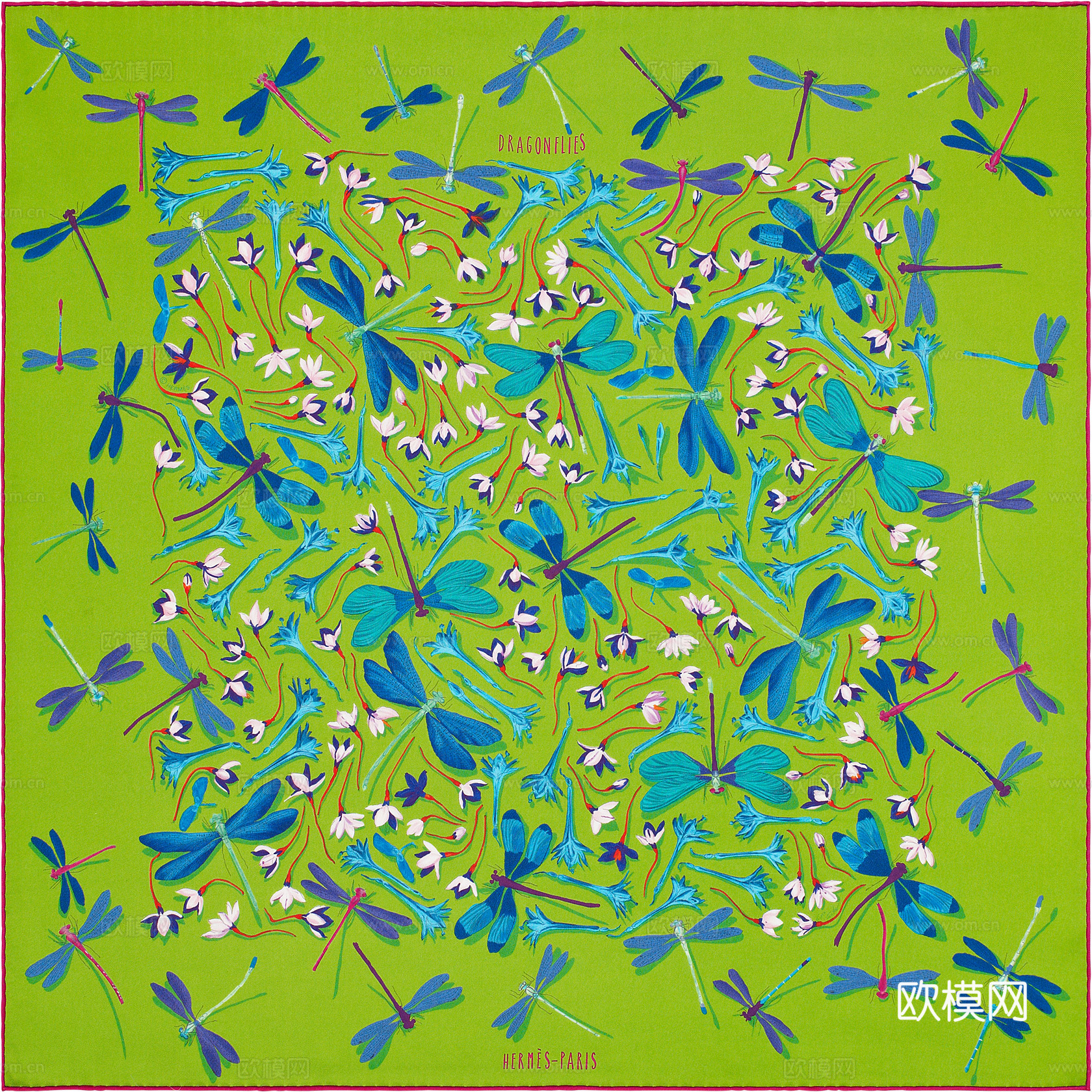 国外高端丝巾面料印花图案1221下载