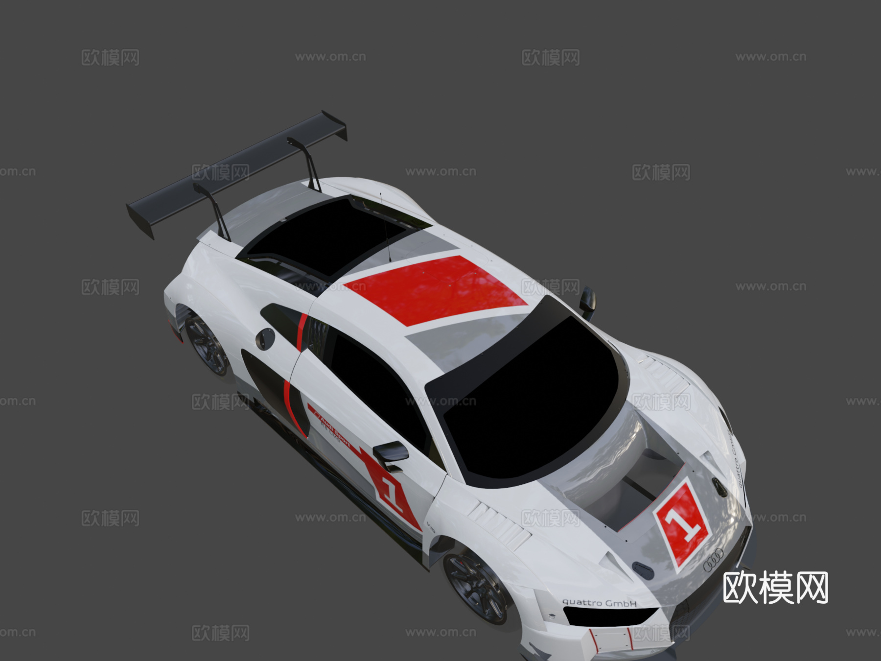 AC  奥迪R8 Lms 20163d模型3d模型下载（渲染图7）