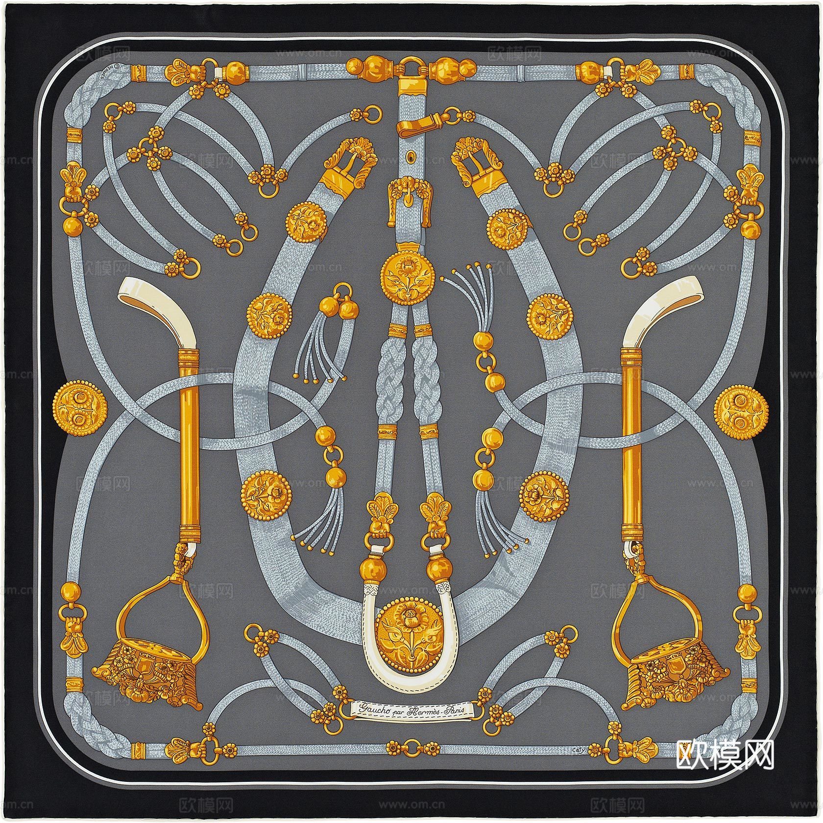 国外高端丝巾面料印花图案1185下载