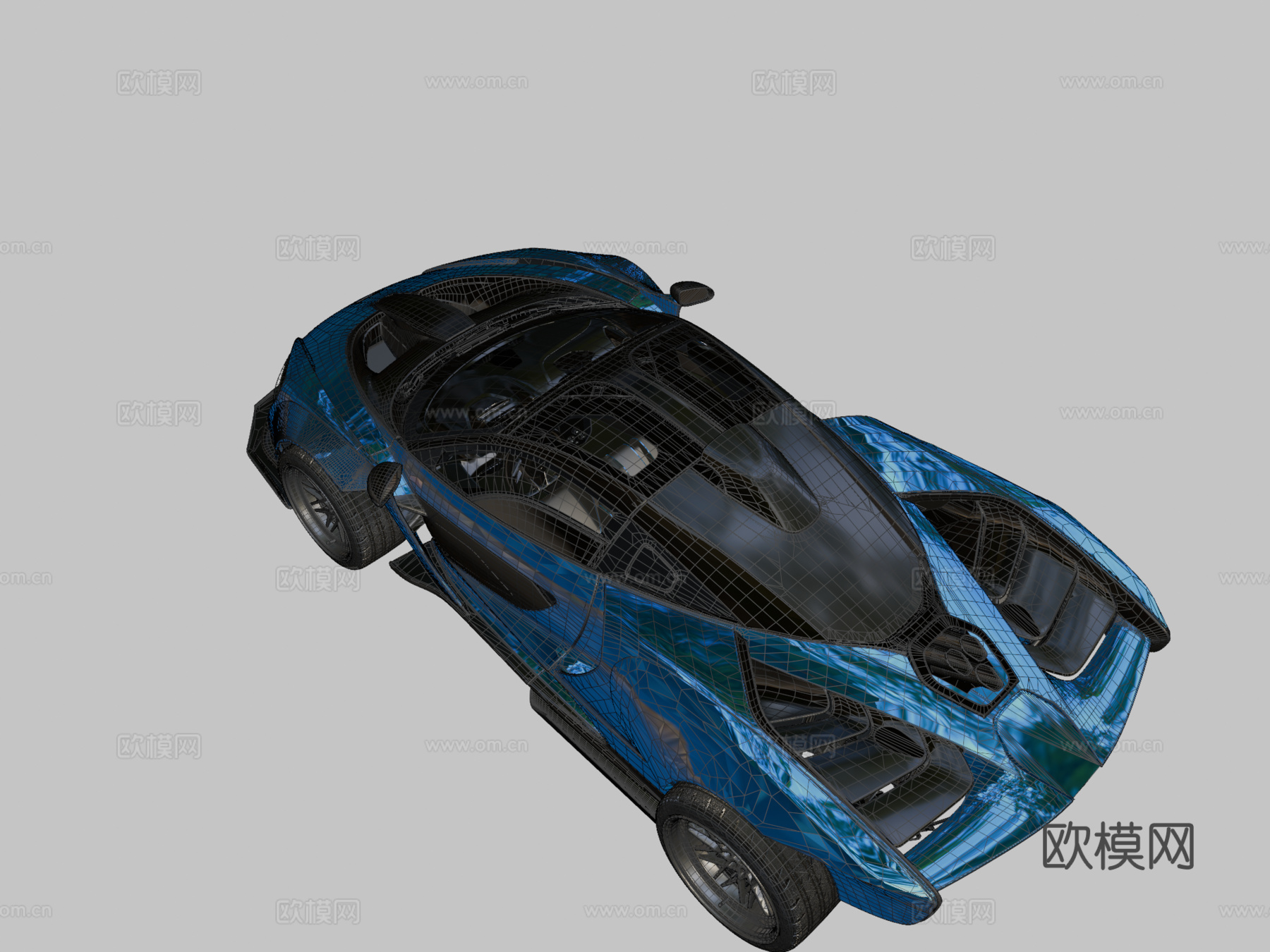 英尺迈凯伦塞纳Crxw宽体套件3d模型下载（渲染图2）