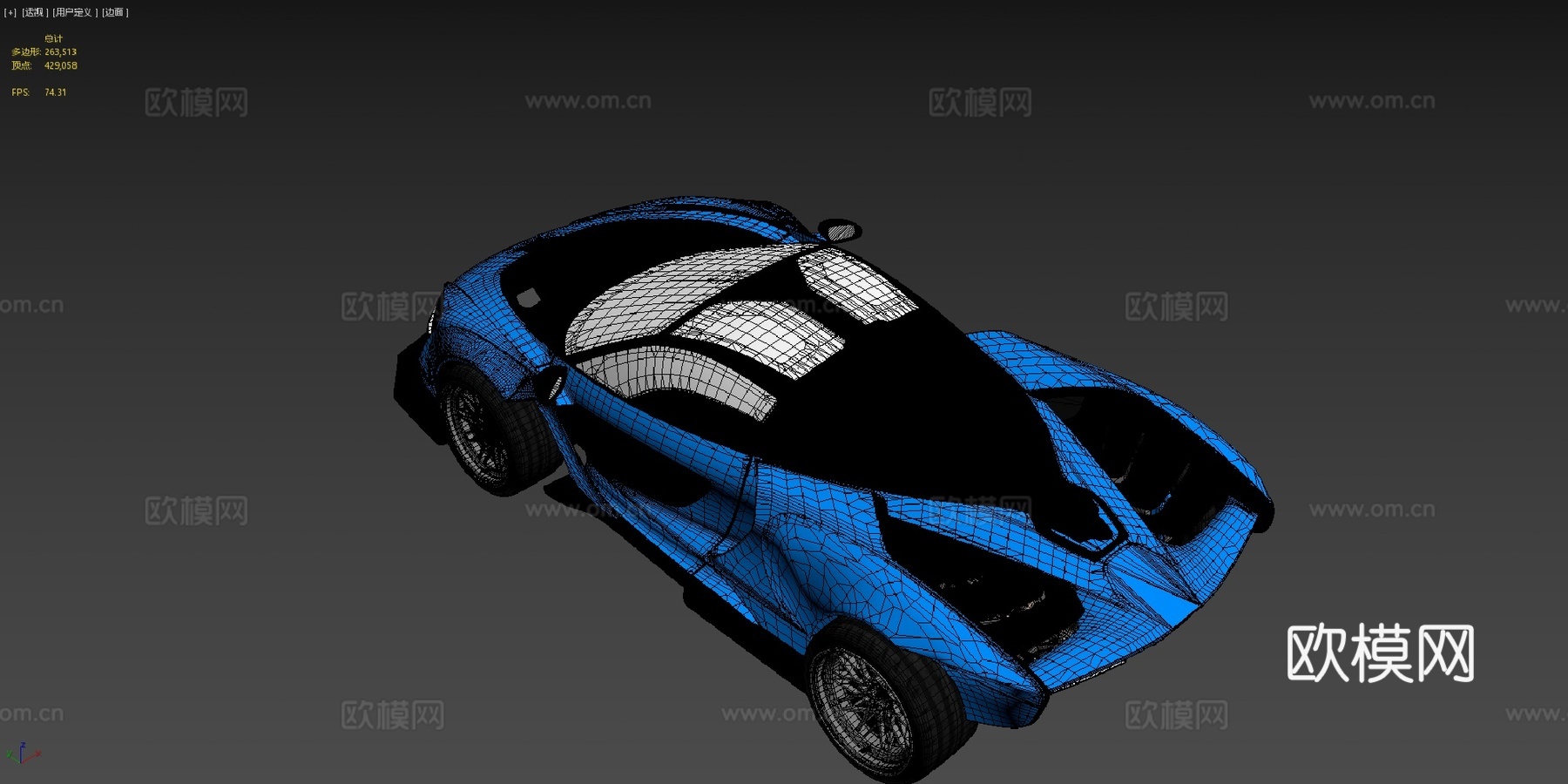 英尺迈凯伦塞纳Crxw宽体套件3d模型下载（渲染图4）