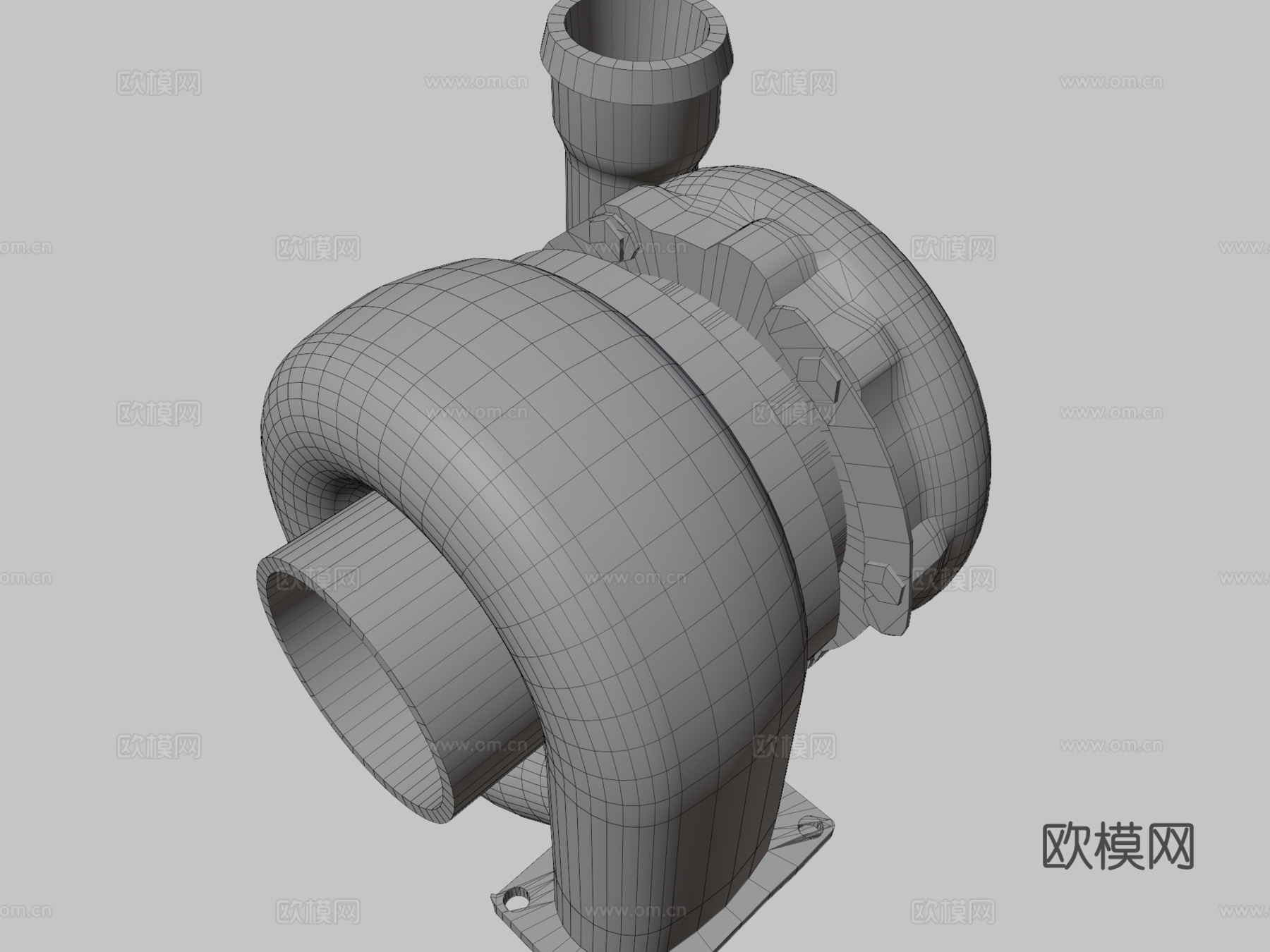 基础涡轮增压器3d模型下载（渲染图3）