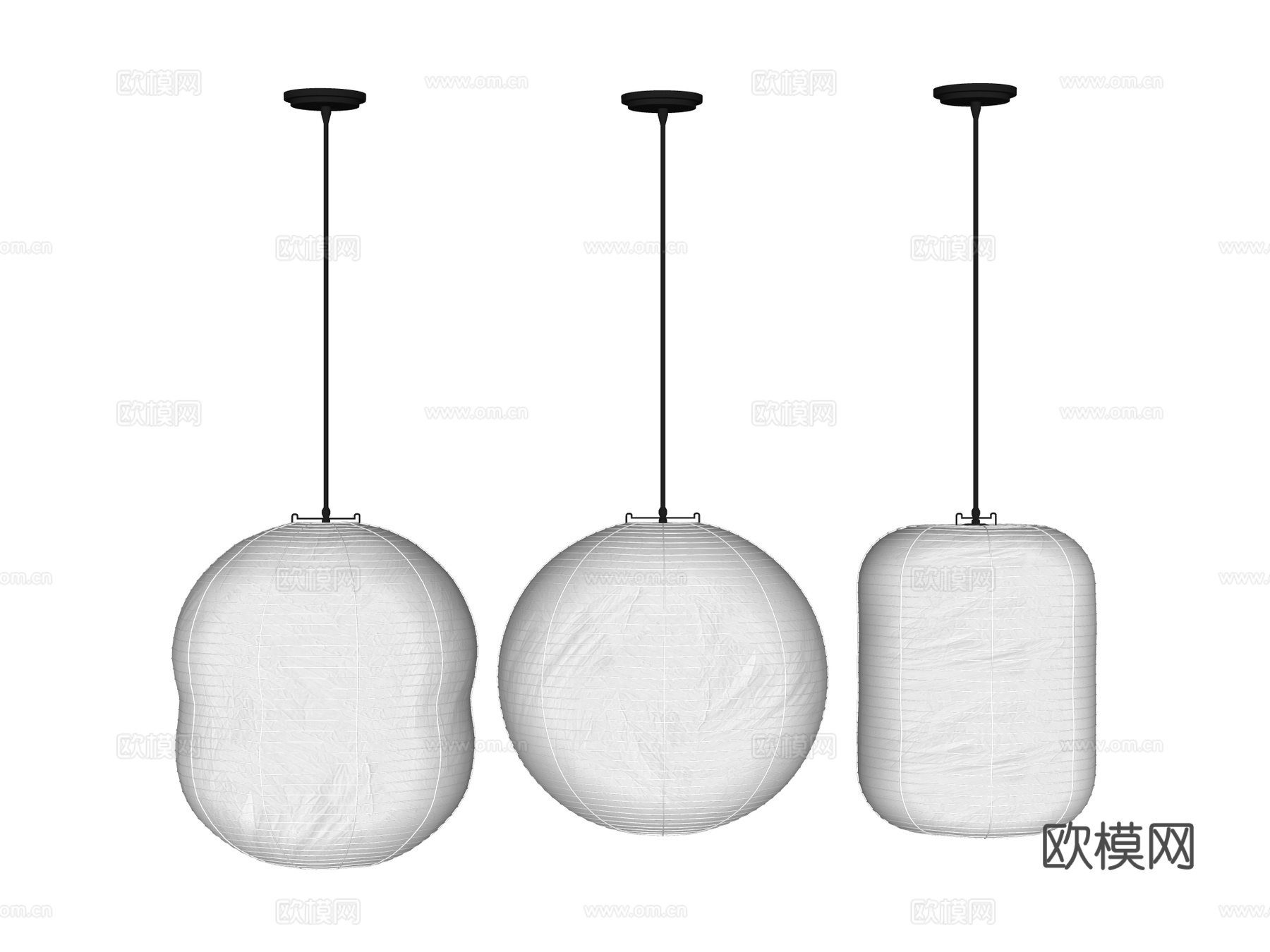 吊灯 灯笼su模型