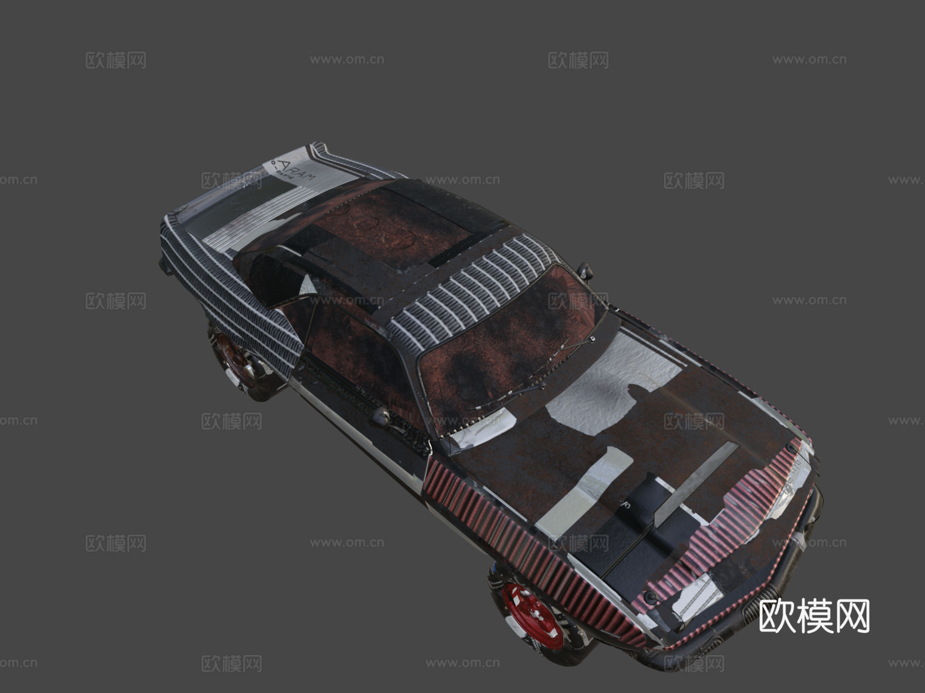 肌肉车 王牌拉法托3d模型下载（渲染图8）