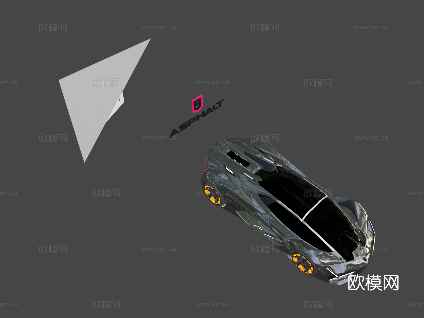 狂野飙车9  兰博基尼Terzo Millennio3d模型下载（渲染图1）