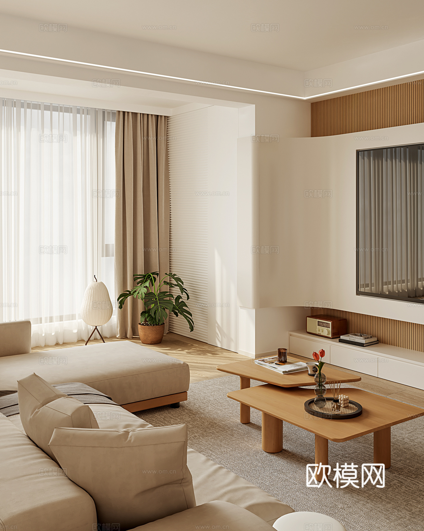 原木客餐厅3d模型下载（渲染图6）