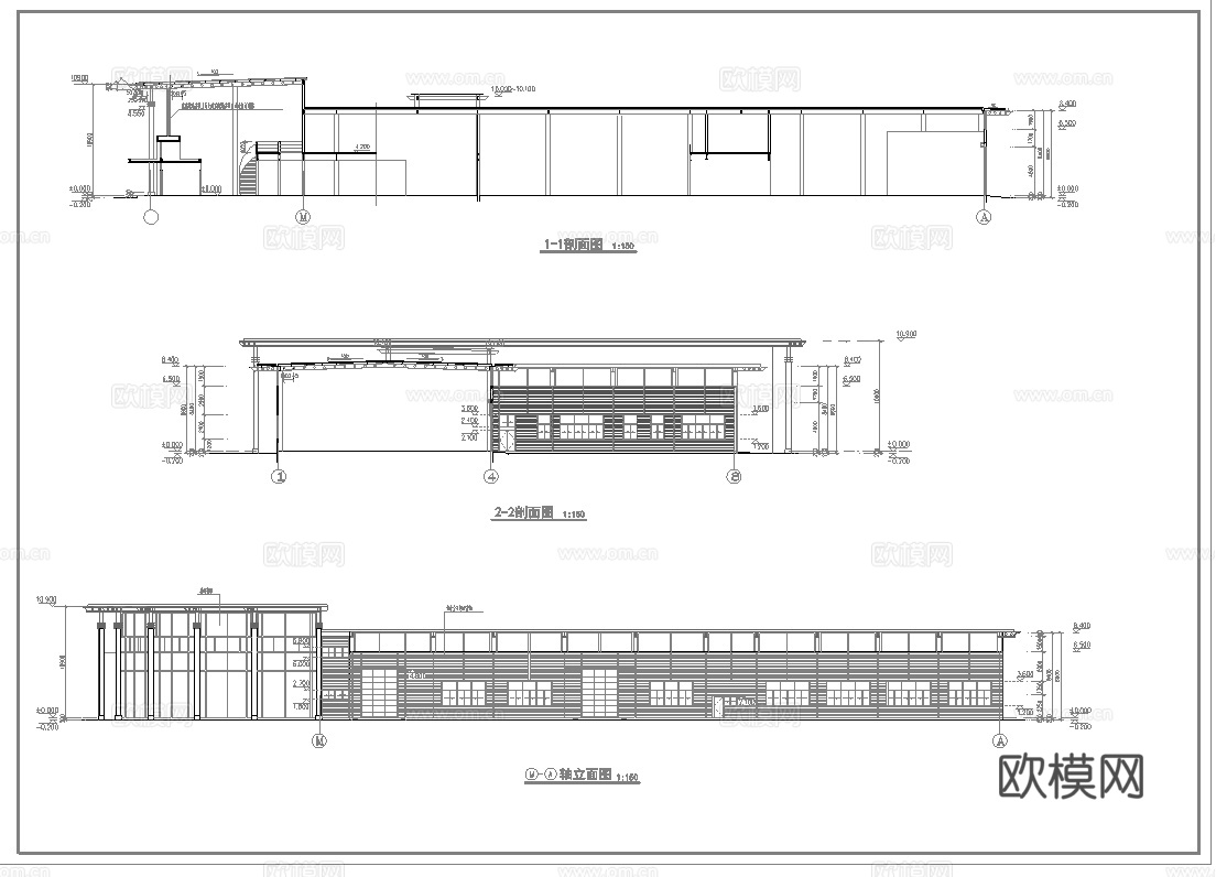 奔驰汽车4S店专卖店 最新全套施工图设计cad施工图