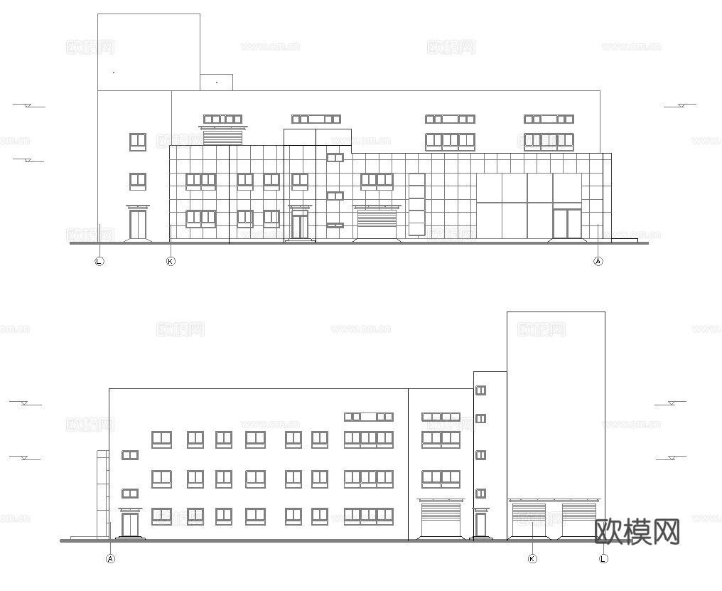 大众汽车4S店专卖店 最新全套施工图设计cad施工图