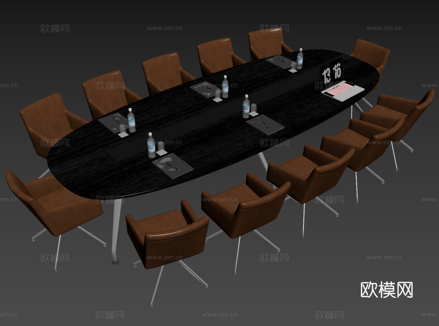现代会议桌椅 洽谈桌椅 办公桌椅su模型