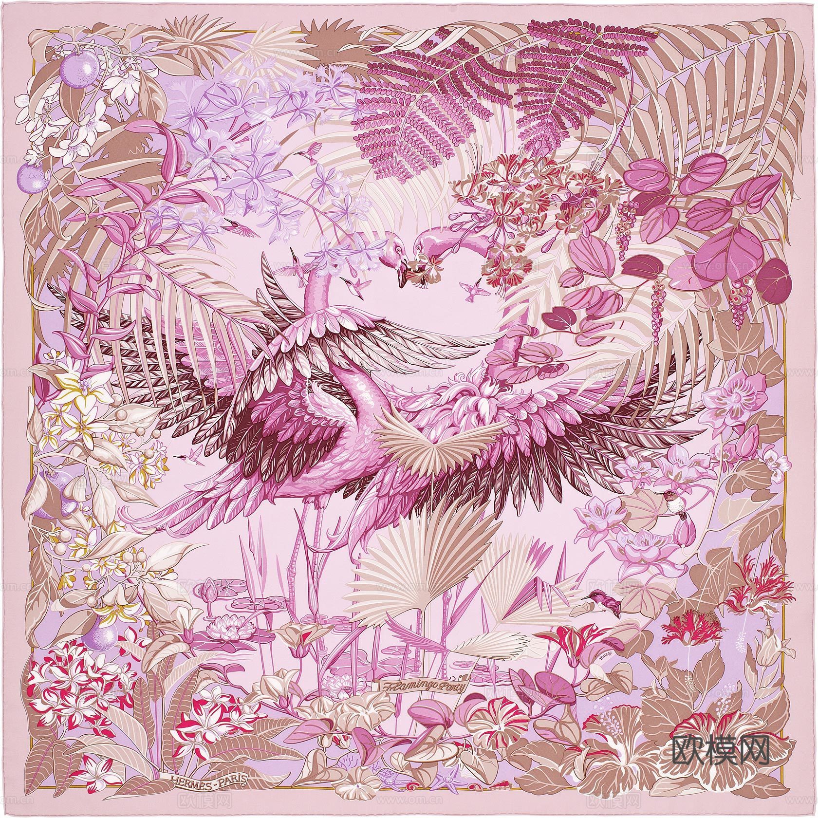 爱马仕丝巾印花图案手绘插画图集34下载