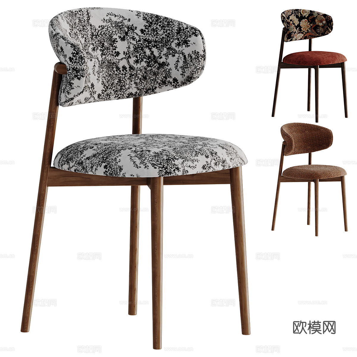 餐椅免费3d模型下载