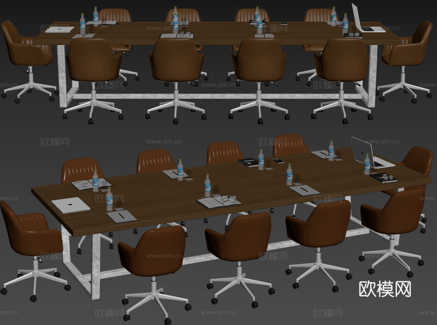 现代会议桌椅 洽谈桌椅 办公桌椅su模型