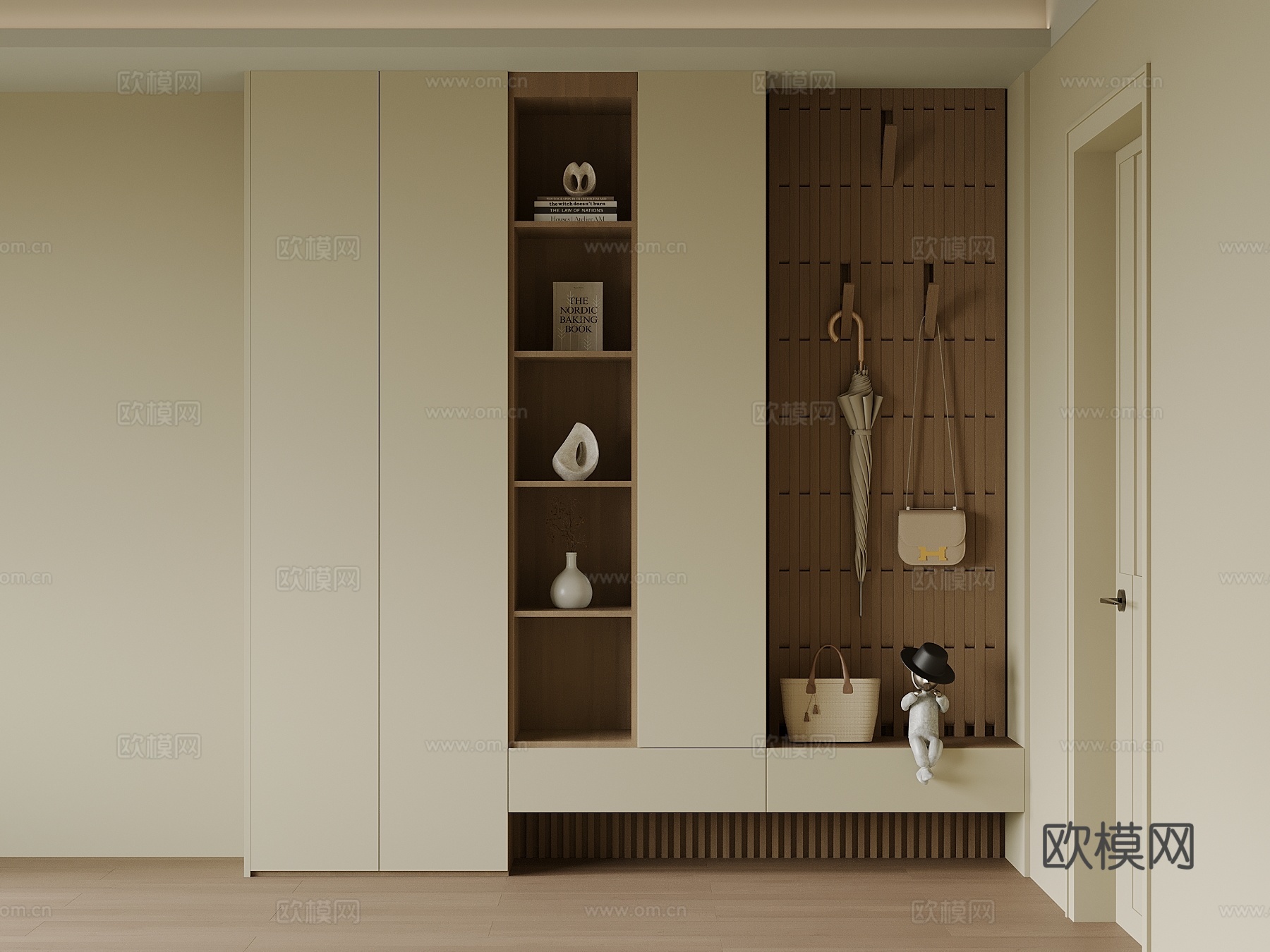 现代鞋柜 玄关柜su模型
