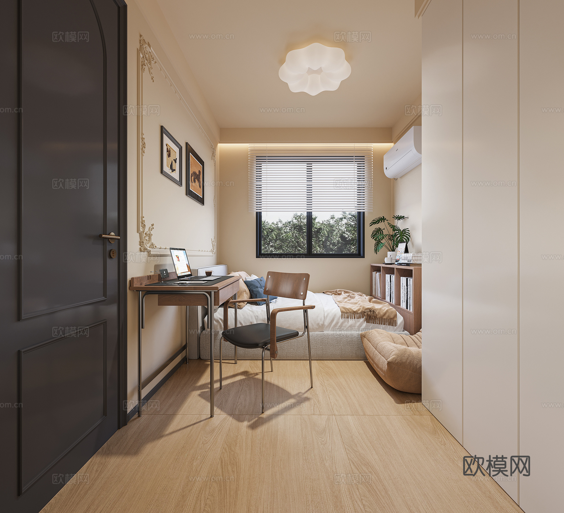 中古风卧室3d模型下载