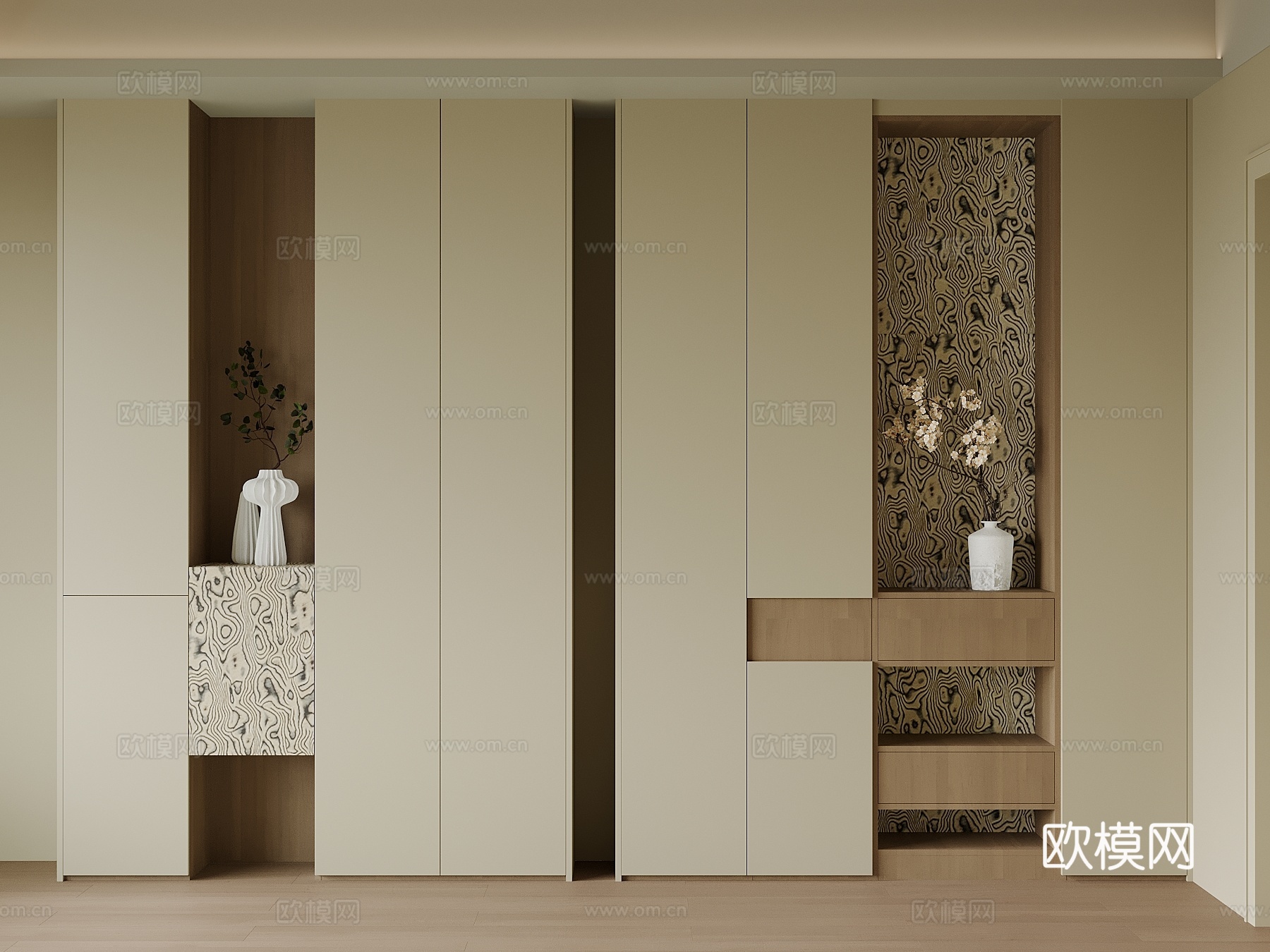 现代鞋柜 玄关柜su模型