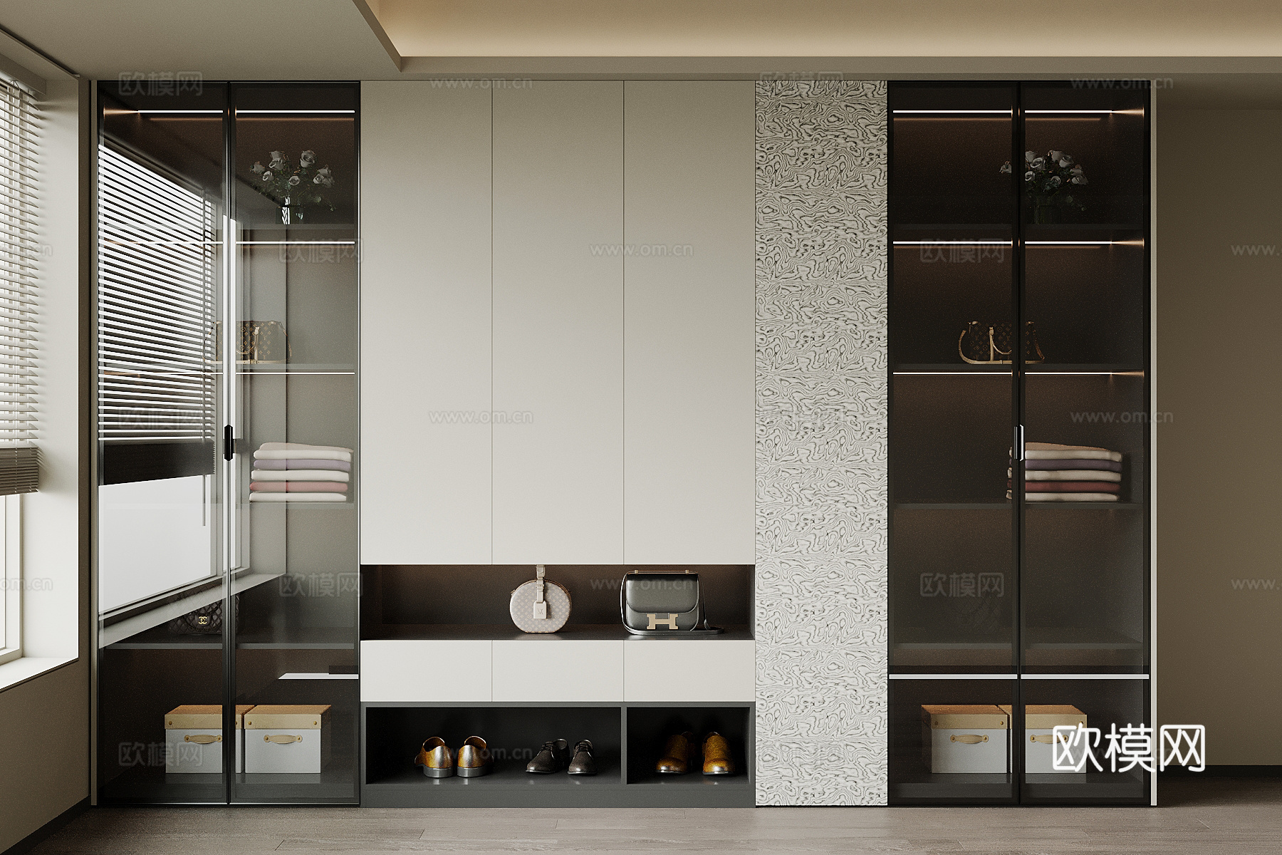 现代衣柜 通顶衣柜su模型